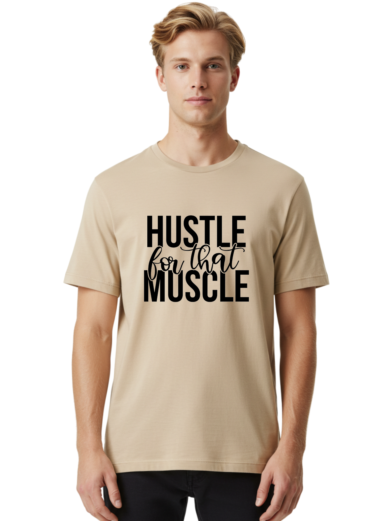 Hustle-For-That-Muscle Men'S Graphic Tee, 100% Cotton, Comfortable Casual Summer Wear, Machine Washable, Motivational Quote, Fitness Inspiration, Workout Motivation, Gym Motivation, Fitness Quotes, Bodybuilding, Weightlifting, Aad415 6