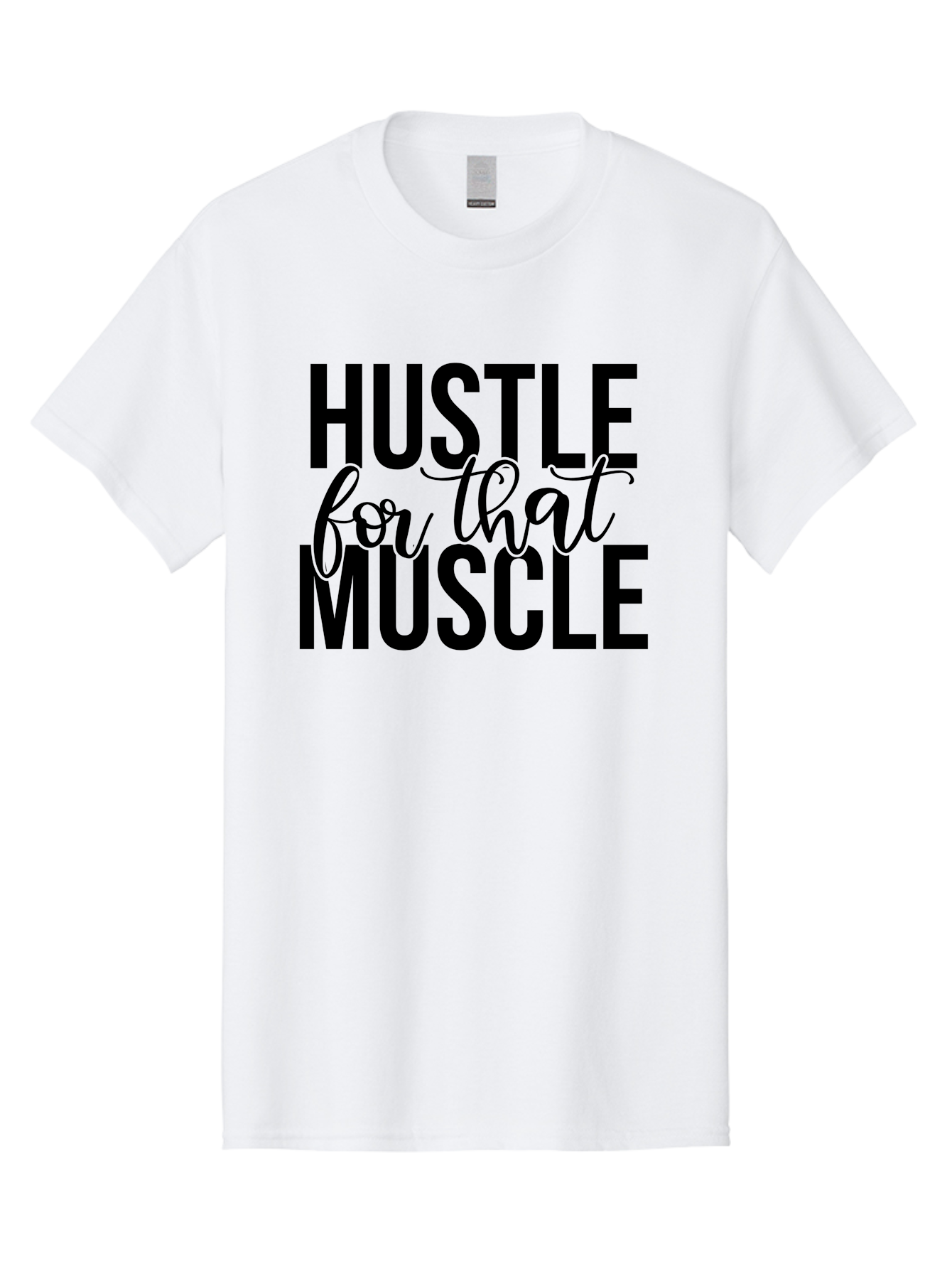 Hustle-For-That-Muscle Men'S Graphic Tee, 100% Cotton, Comfortable Casual Summer Wear, Machine Washable, Motivational Quote, Fitness Inspiration, Workout Motivation, Gym Motivation, Fitness Quotes, Bodybuilding, Weightlifting, Aad415 25