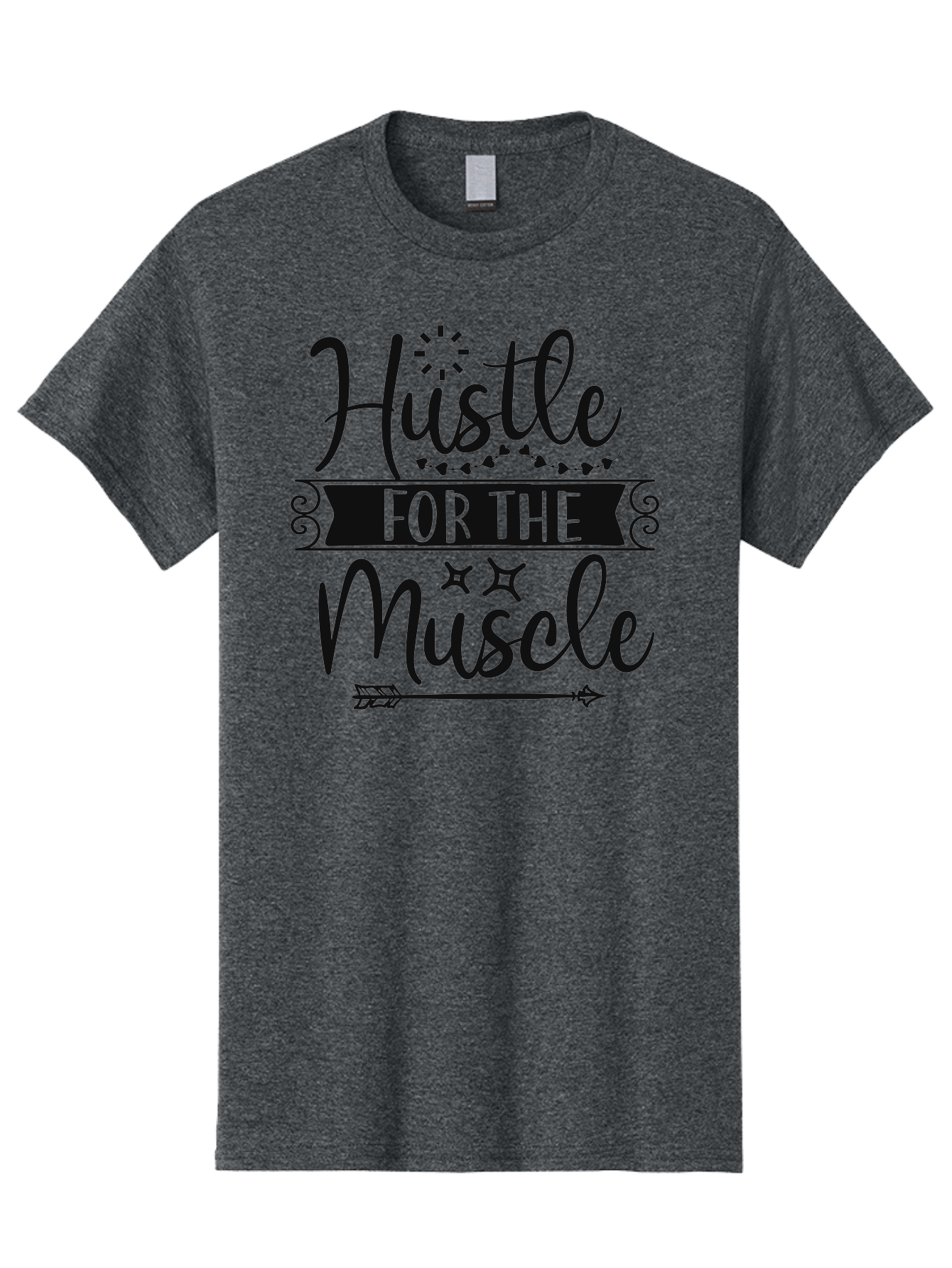Hustle-For-The-Muscle Men'S Graphic Tee, 100% Cotton, Comfortable Casual Summer Wear, Machine Washable, Motivational Quote, Fitness Inspiration, Gym Motivation, Workout Encouragement, Hustle Culture, Muscle Gain, Fitness Quotes Aad416 29