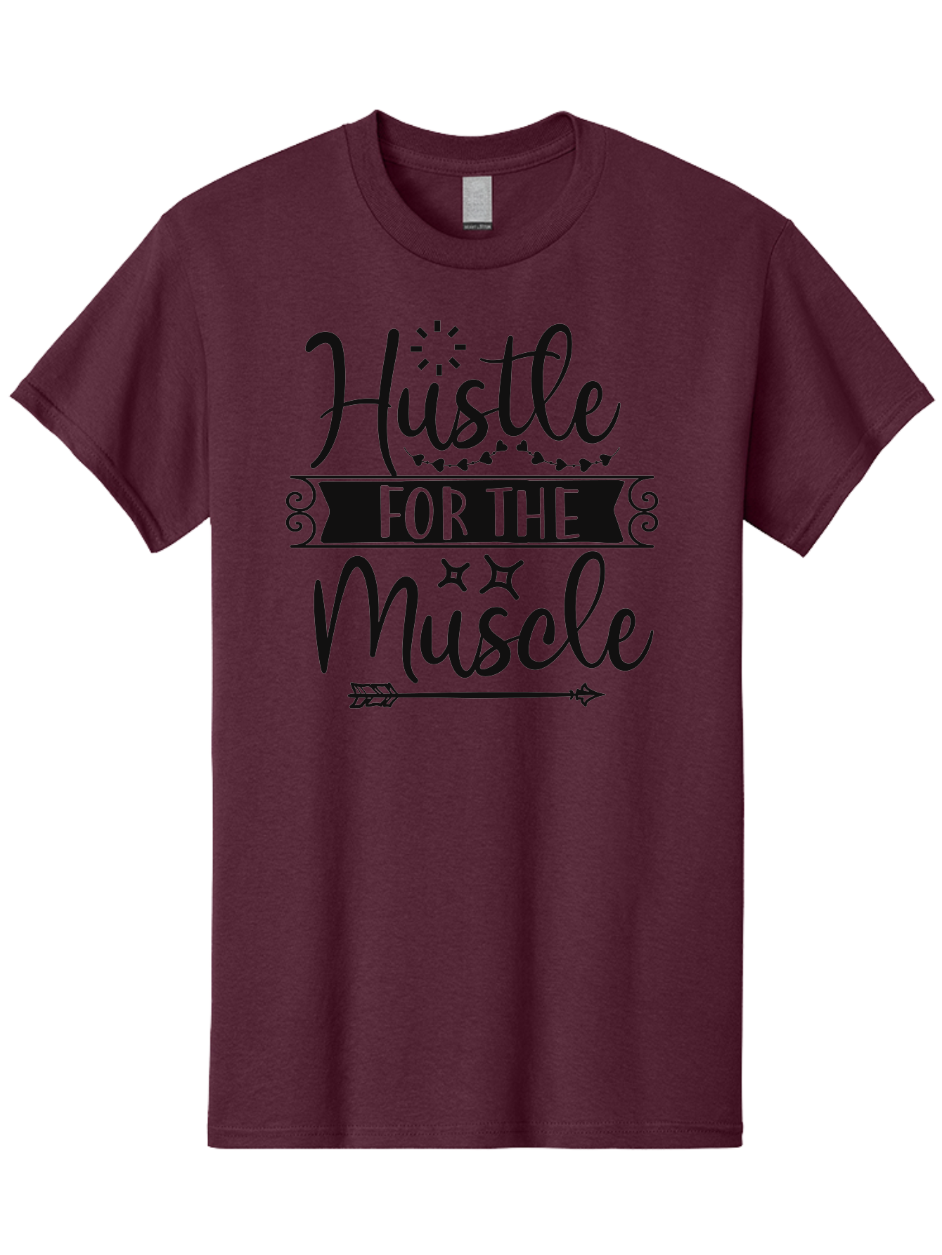 Hustle-For-The-Muscle Men'S Graphic Tee, 100% Cotton, Comfortable Casual Summer Wear, Machine Washable, Motivational Quote, Fitness Inspiration, Gym Motivation, Workout Encouragement, Hustle Culture, Muscle Gain, Fitness Quotes Aad416 21