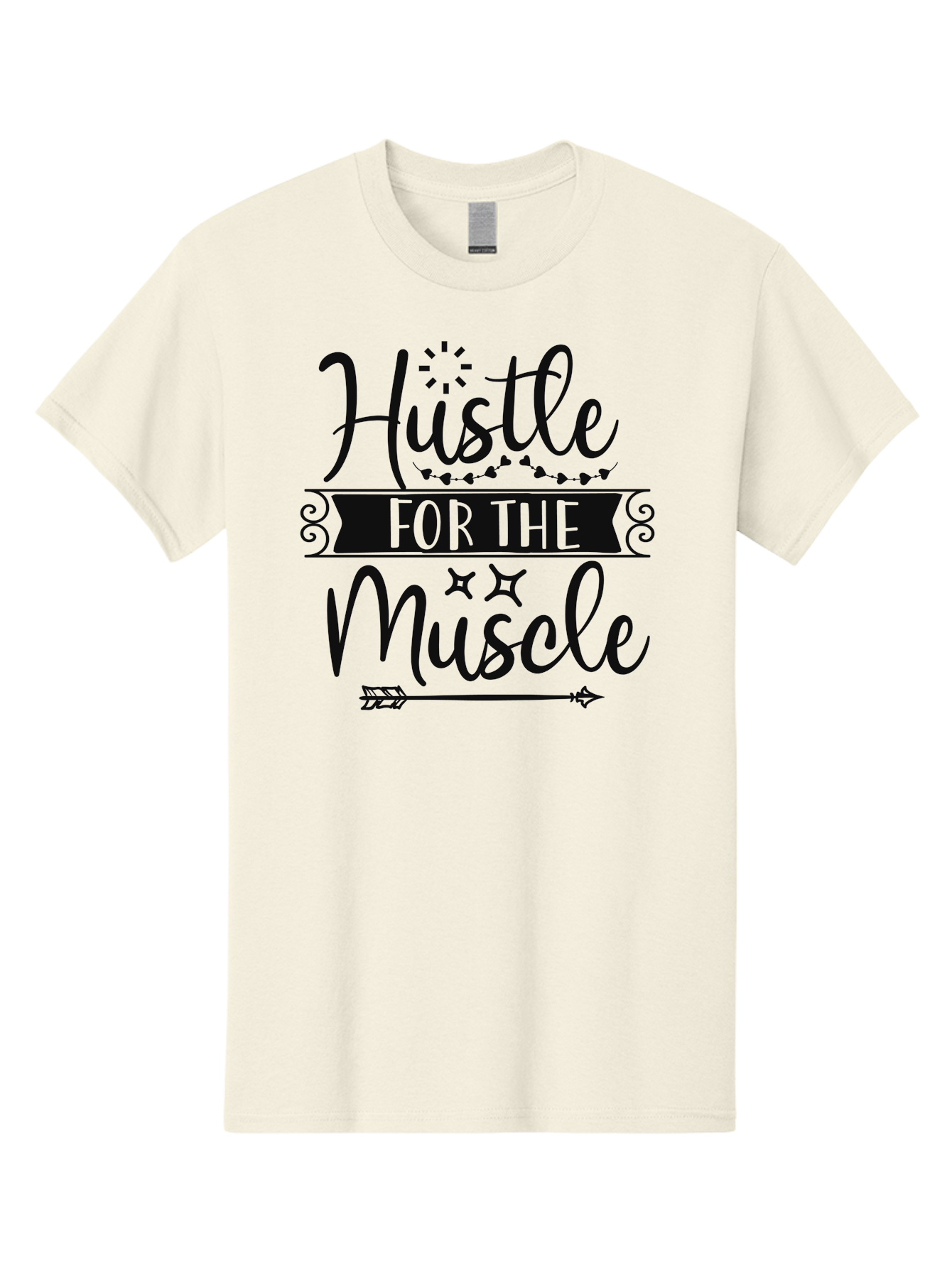 Hustle-For-The-Muscle Men'S Graphic Tee, 100% Cotton, Comfortable Casual Summer Wear, Machine Washable, Motivational Quote, Fitness Inspiration, Gym Motivation, Workout Encouragement, Hustle Culture, Muscle Gain, Fitness Quotes Aad416 11