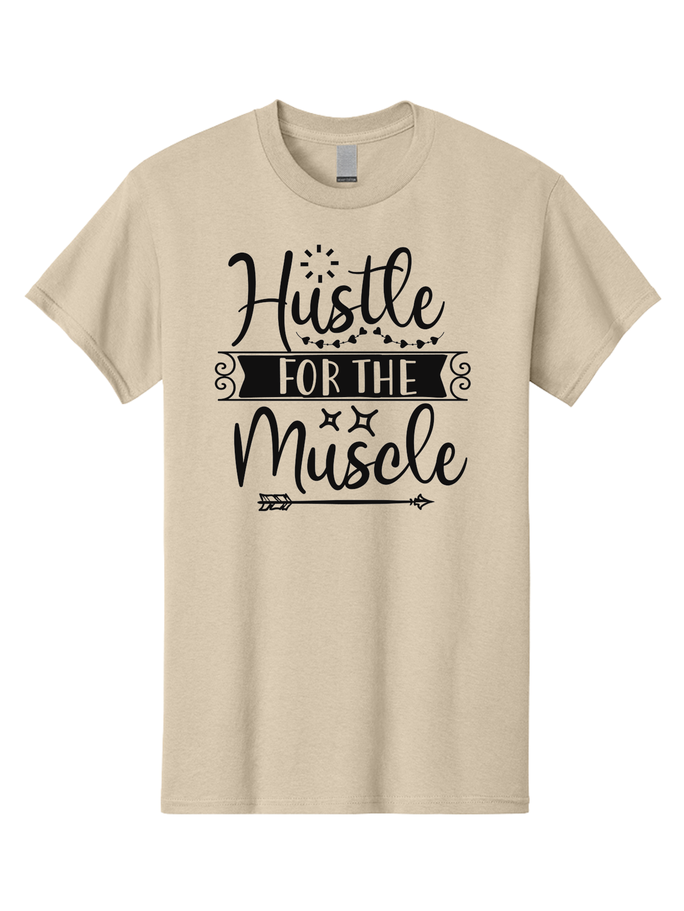 Hustle-For-The-Muscle Men'S Graphic Tee, 100% Cotton, Comfortable Casual Summer Wear, Machine Washable, Motivational Quote, Fitness Inspiration, Gym Motivation, Workout Encouragement, Hustle Culture, Muscle Gain, Fitness Quotes Aad416 13