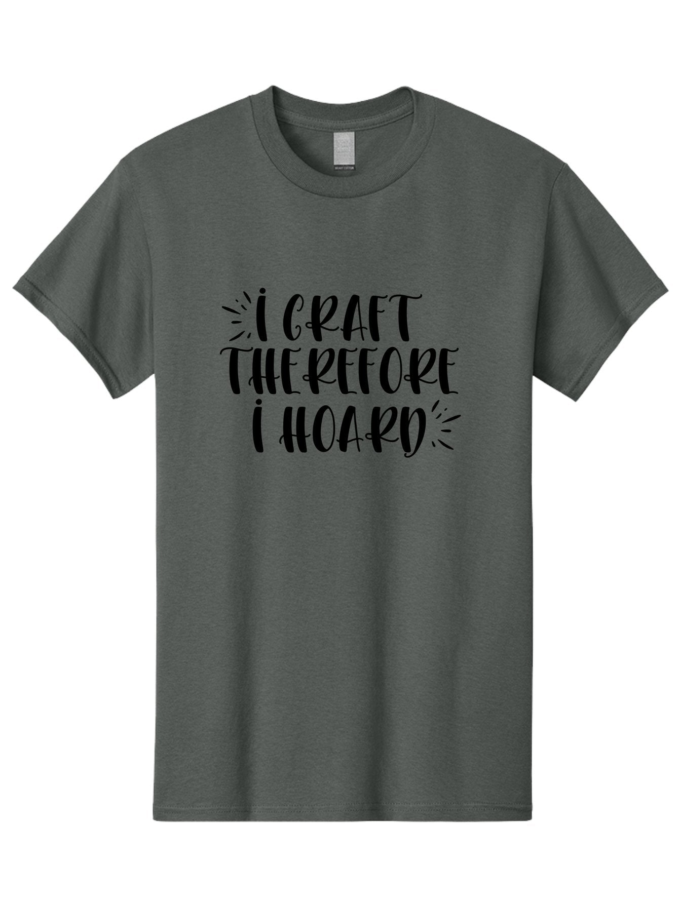 I-Craft-Therefore-I-Hoard Men'S Graphic Tee, 100% Cotton, Comfortable Casual Summer Wear, Machine Washable, Crafting Humor, Crafting Quote, Crafter'S Life, Creative Humor, Handmade Hobby, Crafting Passion, Crafty Sayings, Crafter'S Quote, Aad419 12
