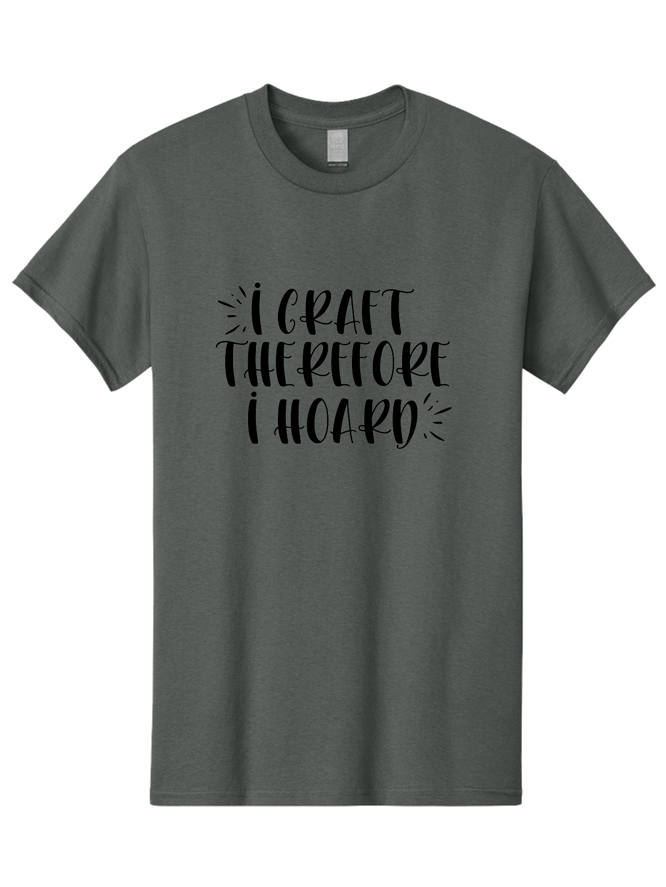 I-Craft-Therefore-I-Hoard Men'S Graphic Tee, 100% Cotton, Comfortable Casual Summer Wear, Machine Washable, Crafting Humor, Crafting Quote, Crafter'S Life, Creative Humor, Handmade Hobby, Crafting Passion, Crafty Sayings, Crafter'S Quote, Aad419 5