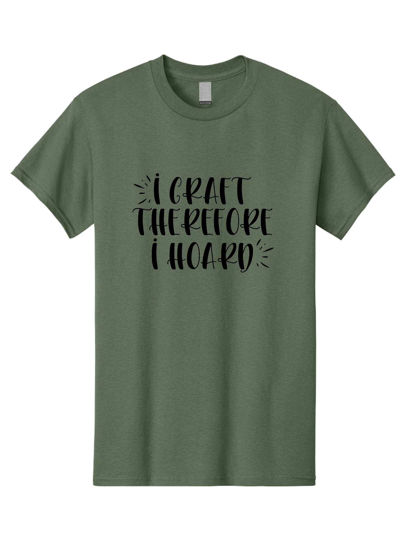 I-Craft-Therefore-I-Hoard Men'S Graphic Tee, 100% Cotton, Comfortable Casual Summer Wear, Machine Washable, Crafting Humor, Crafting Quote, Crafter'S Life, Creative Humor, Handmade Hobby, Crafting Passion, Crafty Sayings, Crafter'S Quote, Aad419 27