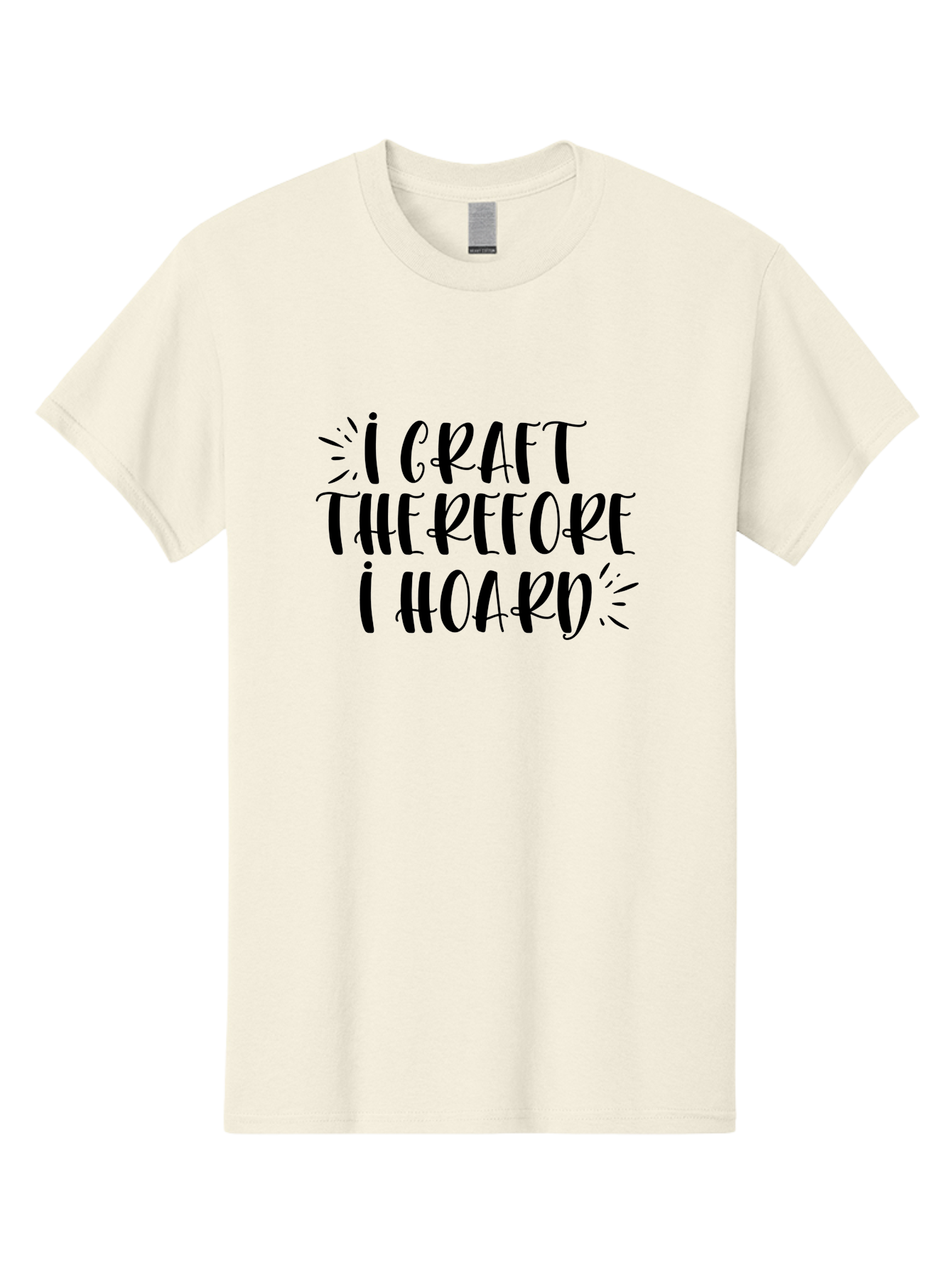 I-Craft-Therefore-I-Hoard Men'S Graphic Tee, 100% Cotton, Comfortable Casual Summer Wear, Machine Washable, Crafting Humor, Crafting Quote, Crafter'S Life, Creative Humor, Handmade Hobby, Crafting Passion, Crafty Sayings, Crafter'S Quote, Aad419 7