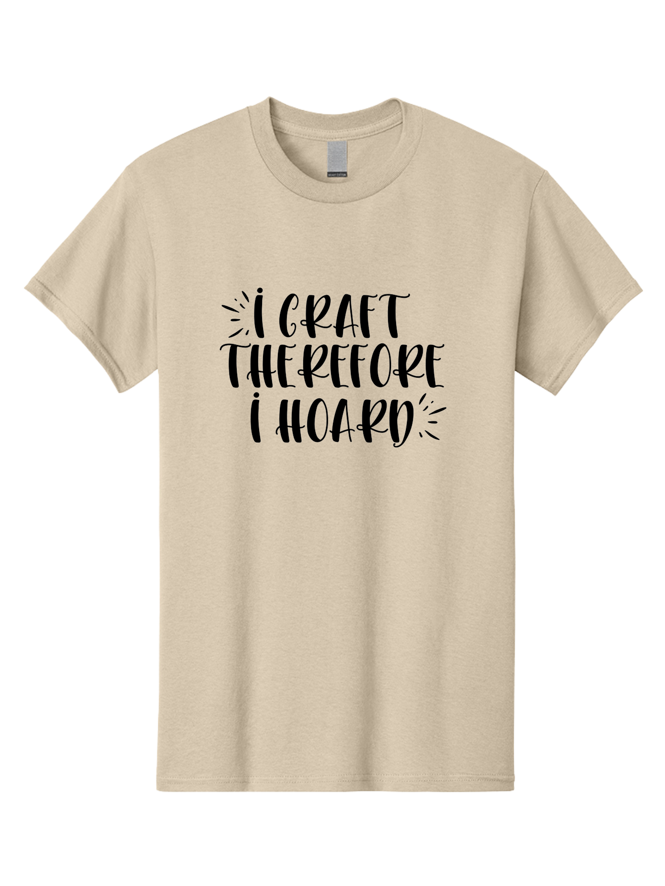I-Craft-Therefore-I-Hoard Men'S Graphic Tee, 100% Cotton, Comfortable Casual Summer Wear, Machine Washable, Crafting Humor, Crafting Quote, Crafter'S Life, Creative Humor, Handmade Hobby, Crafting Passion, Crafty Sayings, Crafter'S Quote, Aad419 21