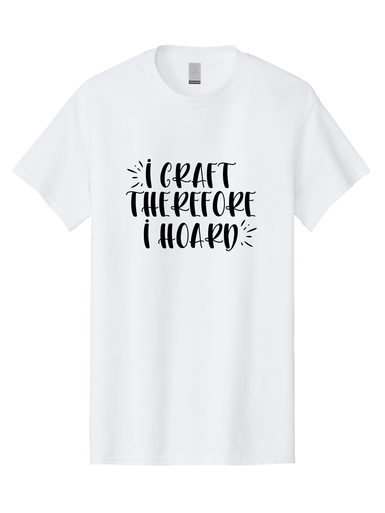 I-Craft-Therefore-I-Hoard Men'S Graphic Tee, 100% Cotton, Comfortable Casual Summer Wear, Machine Washable, Crafting Humor, Crafting Quote, Crafter'S Life, Creative Humor, Handmade Hobby, Crafting Passion, Crafty Sayings, Crafter'S Quote, Aad419 3