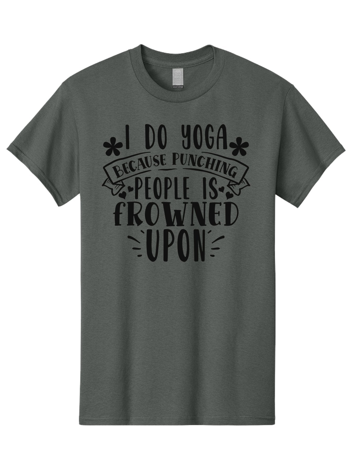 I-Do-Yoga-Because-Punching-People-Is-Frowned-Upon Men'S Graphic Tee, 100% Cotton, Comfortable Casual Summer Wear, Machine Washable, Yoga Humor, Mindfulness, Meditation, Wellness, Stress Relief, Zen, Motivational Quotes, Funny Sayings, Aad420 14