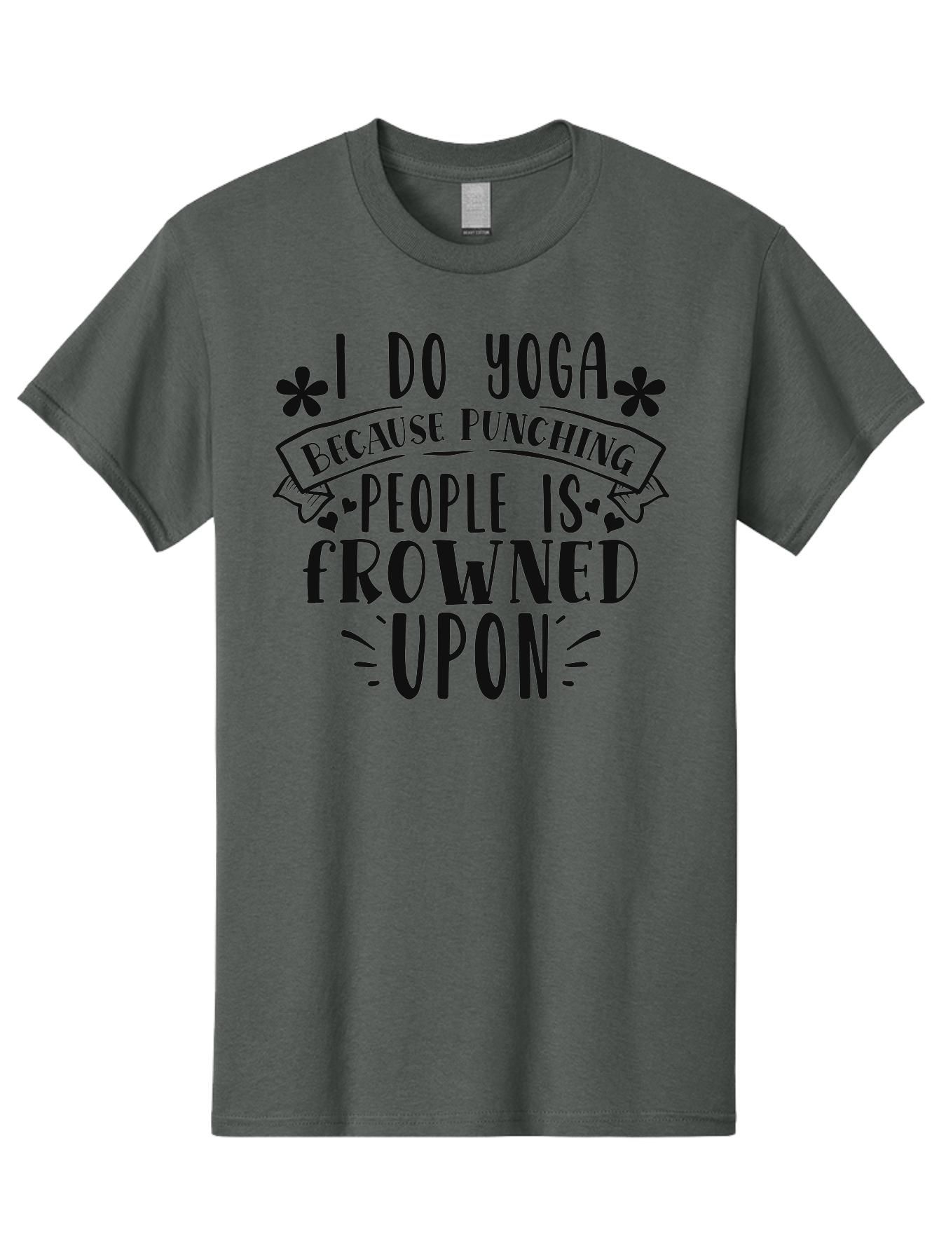 I-Do-Yoga-Because-Punching-People-Is-Frowned-Upon Men'S Graphic Tee, 100% Cotton, Comfortable Casual Summer Wear, Machine Washable, Yoga Humor, Mindfulness, Meditation, Wellness, Stress Relief, Zen, Motivational Quotes, Funny Sayings, Aad420 3