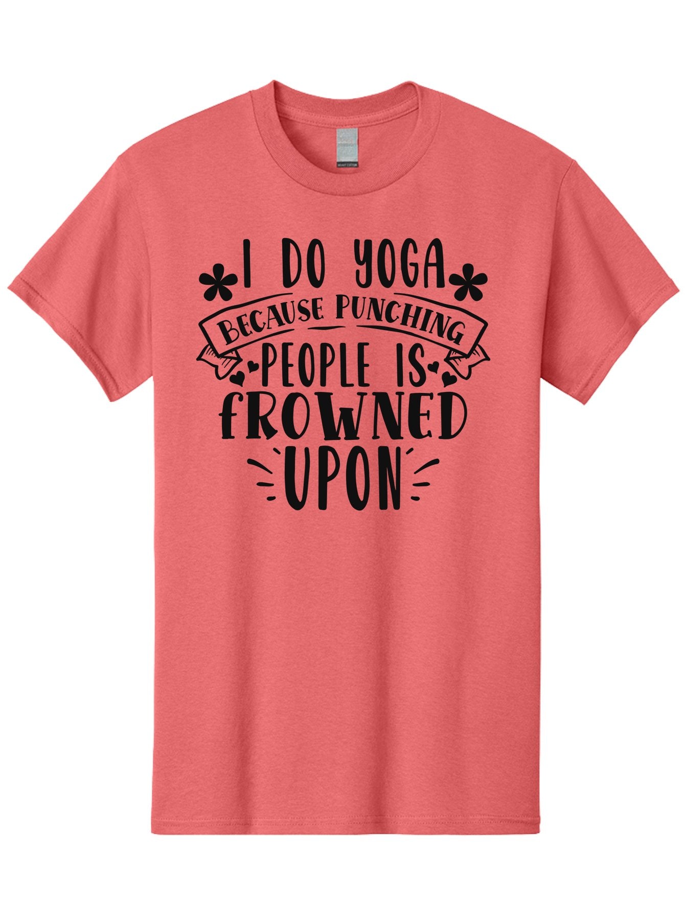 I-Do-Yoga-Because-Punching-People-Is-Frowned-Upon Men'S Graphic Tee, 100% Cotton, Comfortable Casual Summer Wear, Machine Washable, Yoga Humor, Mindfulness, Meditation, Wellness, Stress Relief, Zen, Motivational Quotes, Funny Sayings, Aad420 13