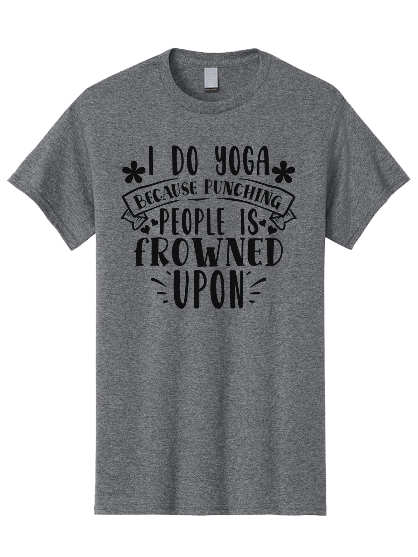 I-Do-Yoga-Because-Punching-People-Is-Frowned-Upon Men'S Graphic Tee, 100% Cotton, Comfortable Casual Summer Wear, Machine Washable, Yoga Humor, Mindfulness, Meditation, Wellness, Stress Relief, Zen, Motivational Quotes, Funny Sayings, Aad420 15