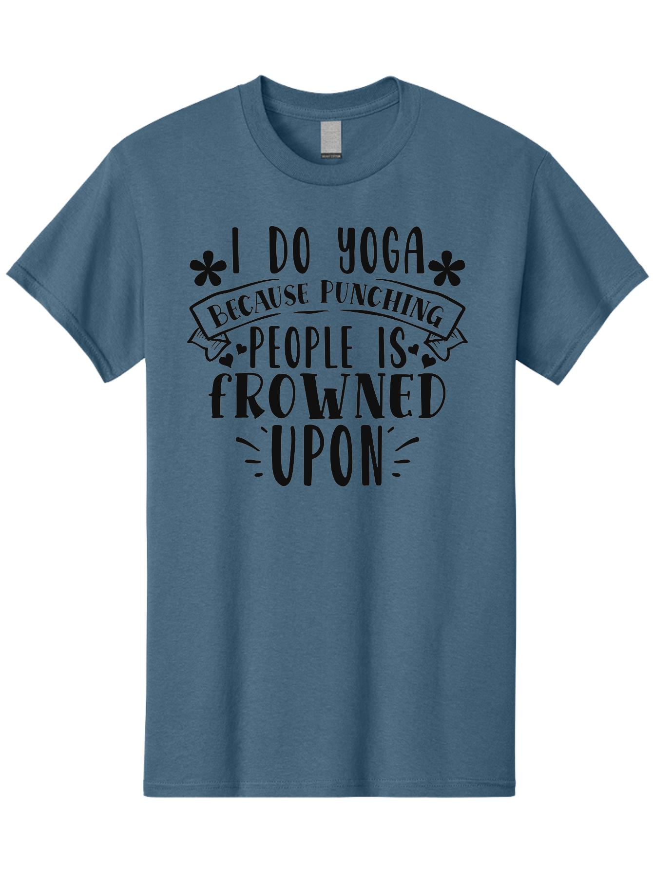 I-Do-Yoga-Because-Punching-People-Is-Frowned-Upon Men'S Graphic Tee, 100% Cotton, Comfortable Casual Summer Wear, Machine Washable, Yoga Humor, Mindfulness, Meditation, Wellness, Stress Relief, Zen, Motivational Quotes, Funny Sayings, Aad420 17