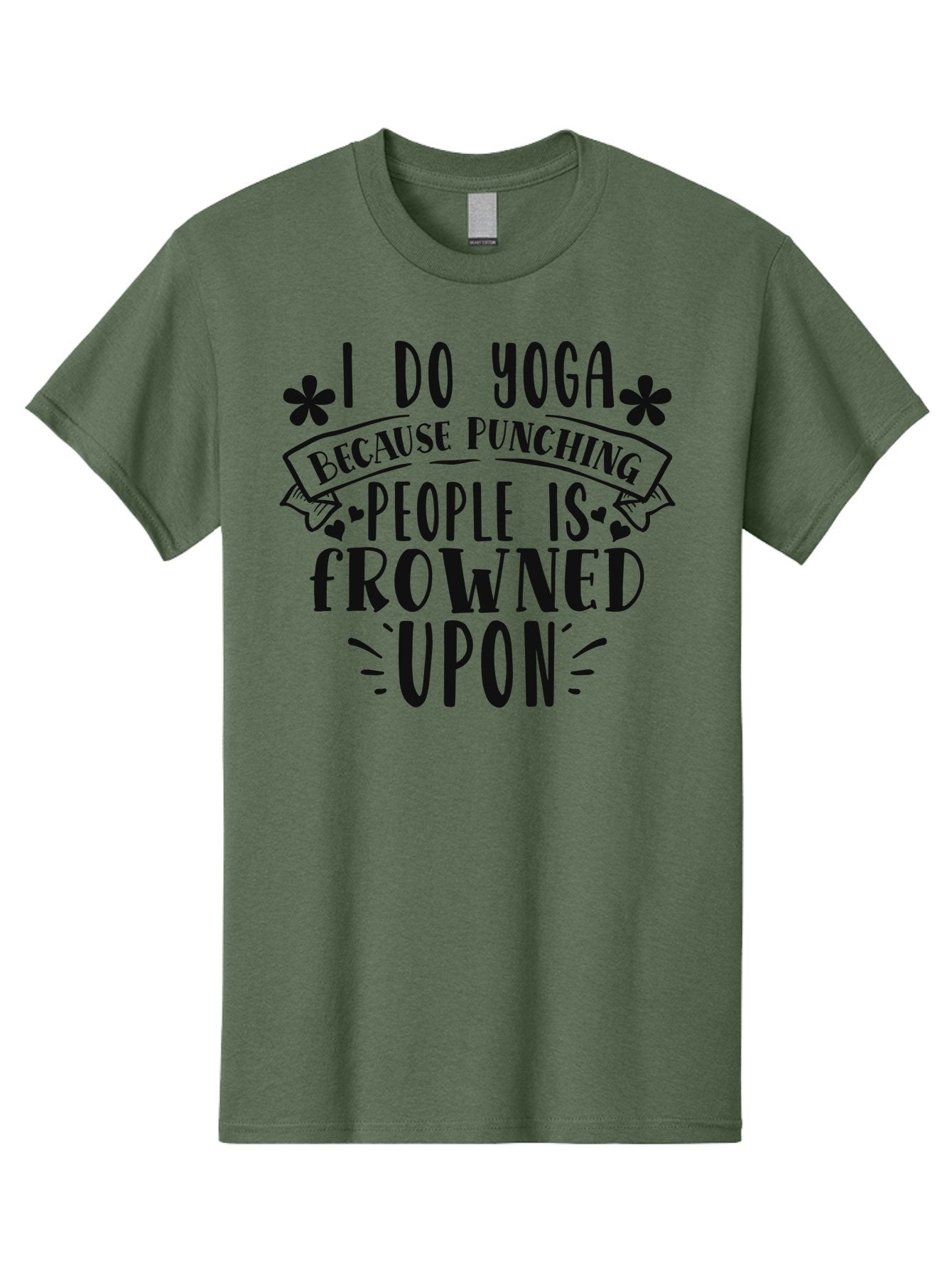 I-Do-Yoga-Because-Punching-People-Is-Frowned-Upon Men'S Graphic Tee, 100% Cotton, Comfortable Casual Summer Wear, Machine Washable, Yoga Humor, Mindfulness, Meditation, Wellness, Stress Relief, Zen, Motivational Quotes, Funny Sayings, Aad420 6