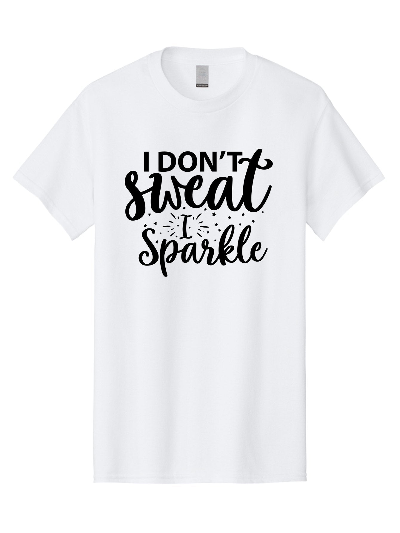 I-Don-T-Sweat-I-Sparkle Men'S Graphic Tee, 100% Cotton, Comfortable Casual Summer Wear, Machine Washable, Motivational Quote, Inspirational Phrase, Fitness Motivation, Positivity, Confidence, Sparkle, Shine, Empowerment, Uplifting Message, Aad421 5