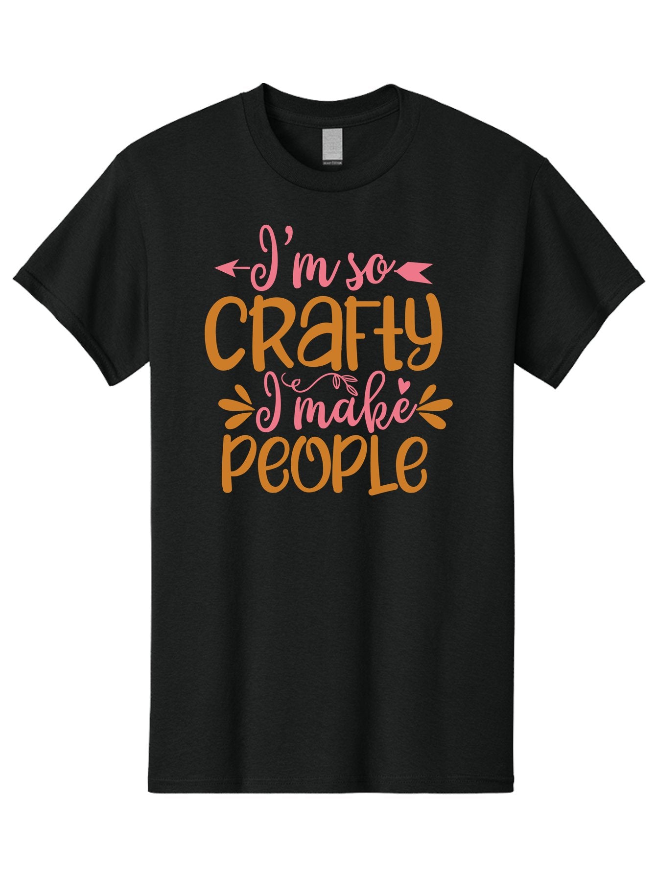 I-M-So-Crafty-I-Make-People Men'S Graphic Tee, 100% Cotton, Comfortable Casual Summer Wear, Machine Washable, Crafty Quote, Handmade Humor, Diy Inspiration, Crafting Passion, Creative Quote, Funny Crafting Sayings, Crafty People, Aad424 9