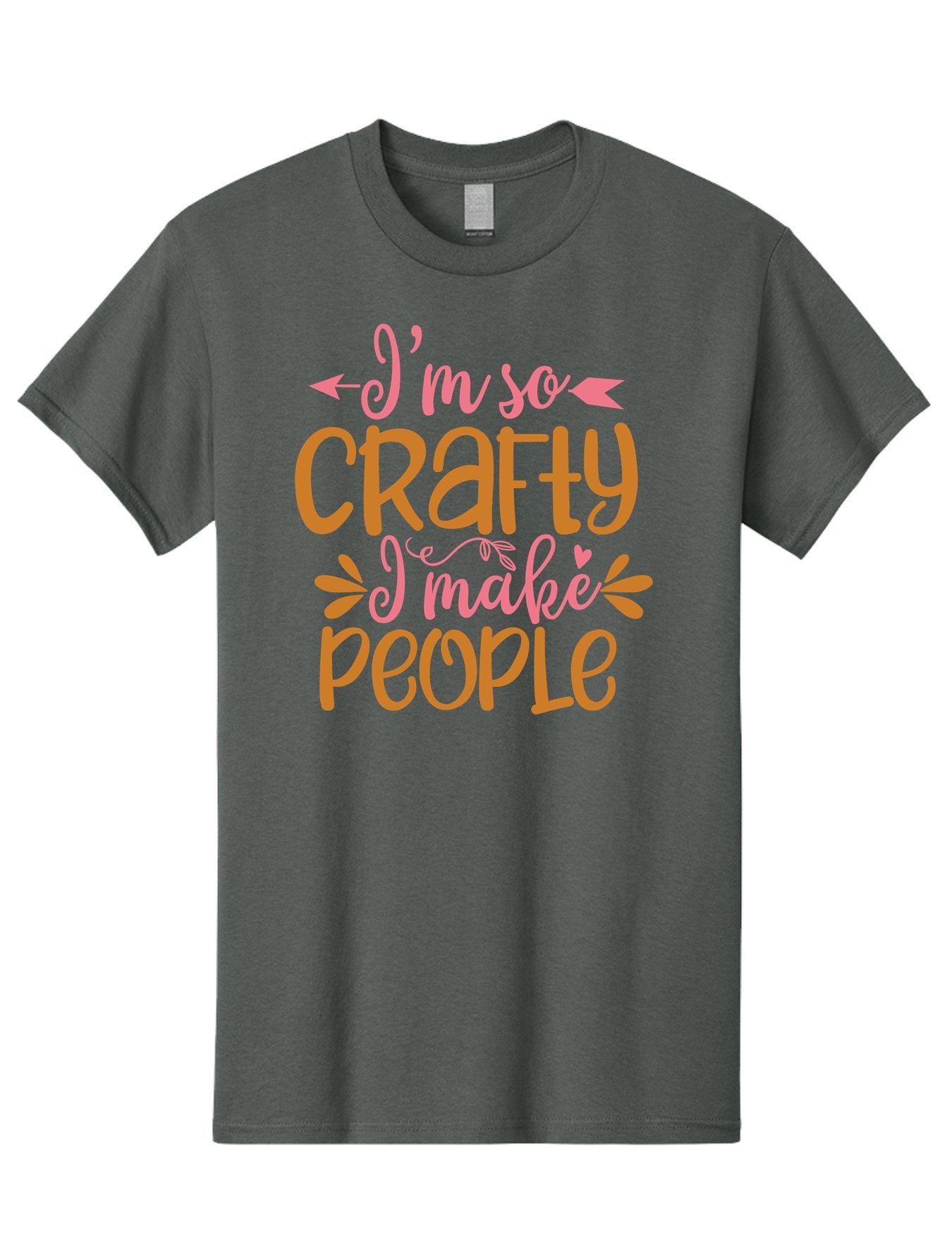 I-M-So-Crafty-I-Make-People Men'S Graphic Tee, 100% Cotton, Comfortable Casual Summer Wear, Machine Washable, Crafty Quote, Handmade Humor, Diy Inspiration, Crafting Passion, Creative Quote, Funny Crafting Sayings, Crafty People, Aad424 6