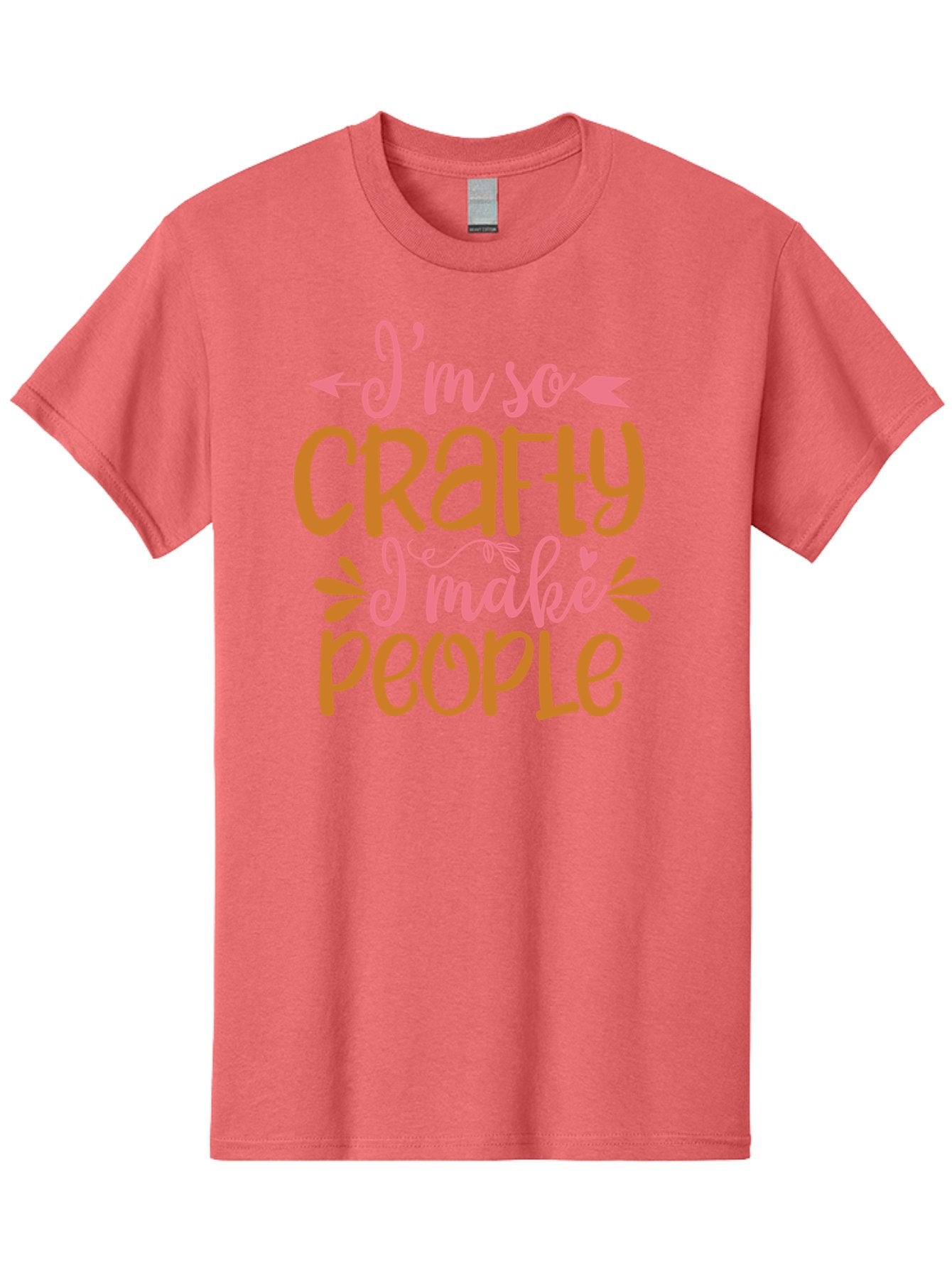 I-M-So-Crafty-I-Make-People Men'S Graphic Tee, 100% Cotton, Comfortable Casual Summer Wear, Machine Washable, Crafty Quote, Handmade Humor, Diy Inspiration, Crafting Passion, Creative Quote, Funny Crafting Sayings, Crafty People, Aad424 7
