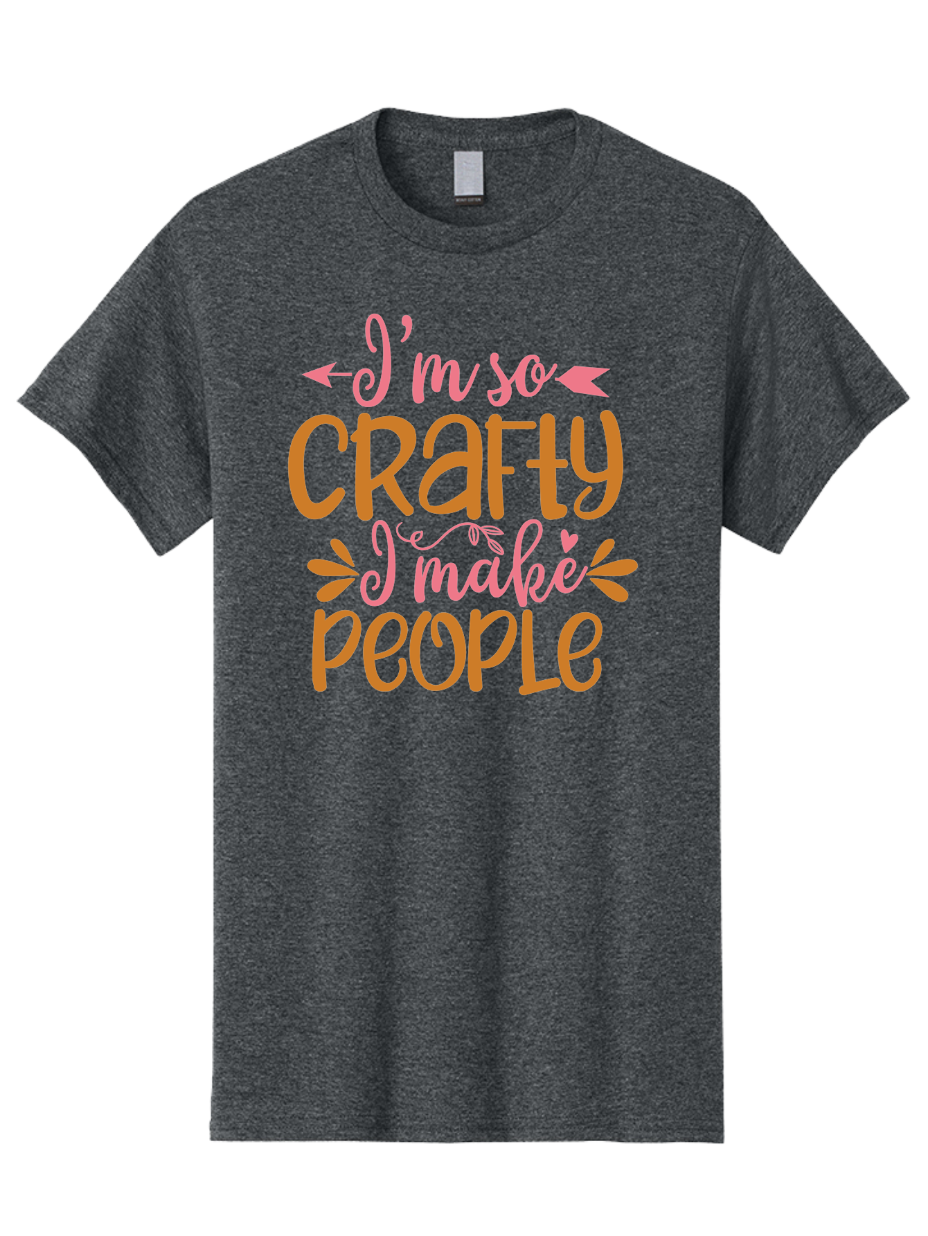 I-M-So-Crafty-I-Make-People Men'S Graphic Tee, 100% Cotton, Comfortable Casual Summer Wear, Machine Washable, Crafty Quote, Handmade Humor, Diy Inspiration, Crafting Passion, Creative Quote, Funny Crafting Sayings, Crafty People, Aad424 3