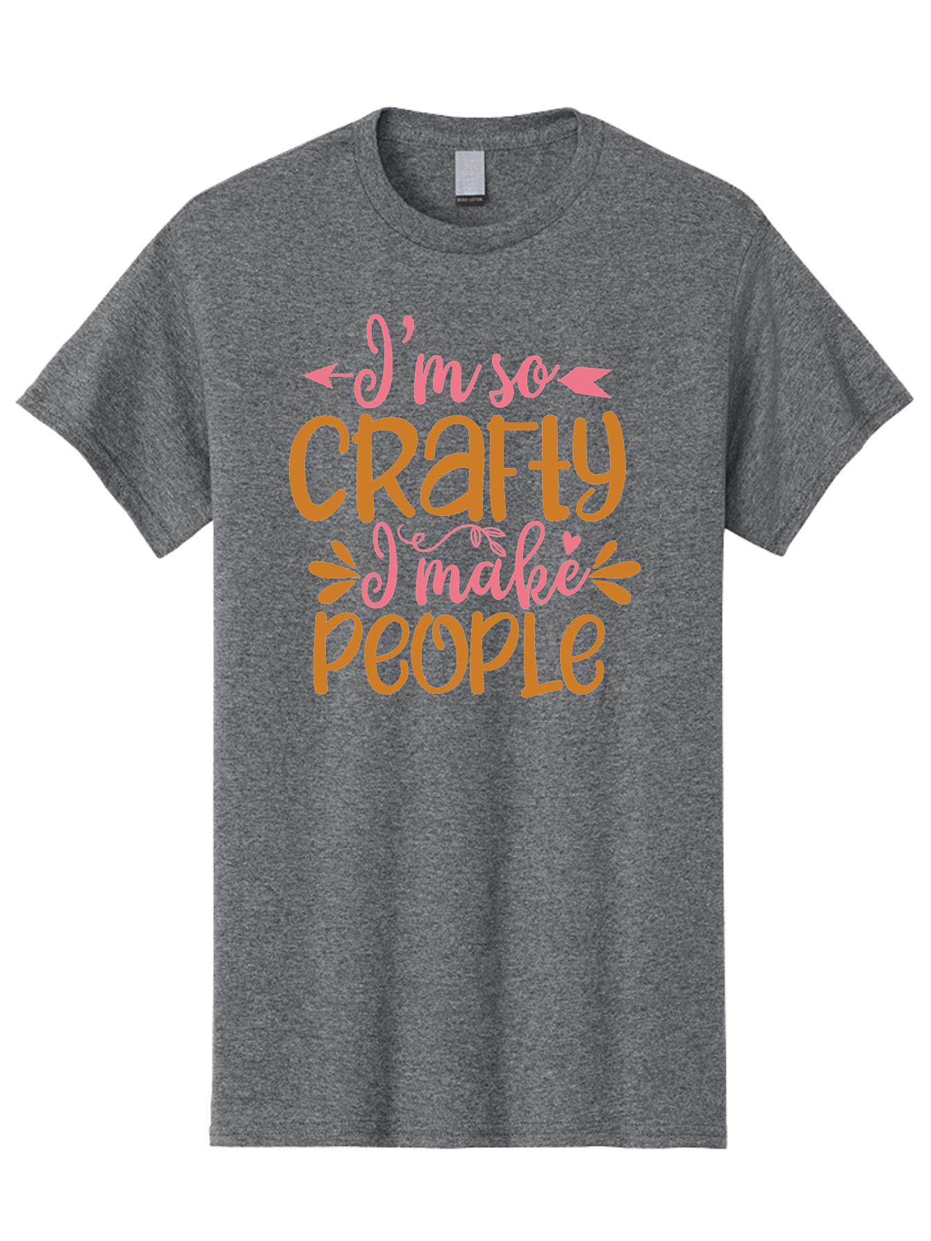 I-M-So-Crafty-I-Make-People Men'S Graphic Tee, 100% Cotton, Comfortable Casual Summer Wear, Machine Washable, Crafty Quote, Handmade Humor, Diy Inspiration, Crafting Passion, Creative Quote, Funny Crafting Sayings, Crafty People, Aad424 29