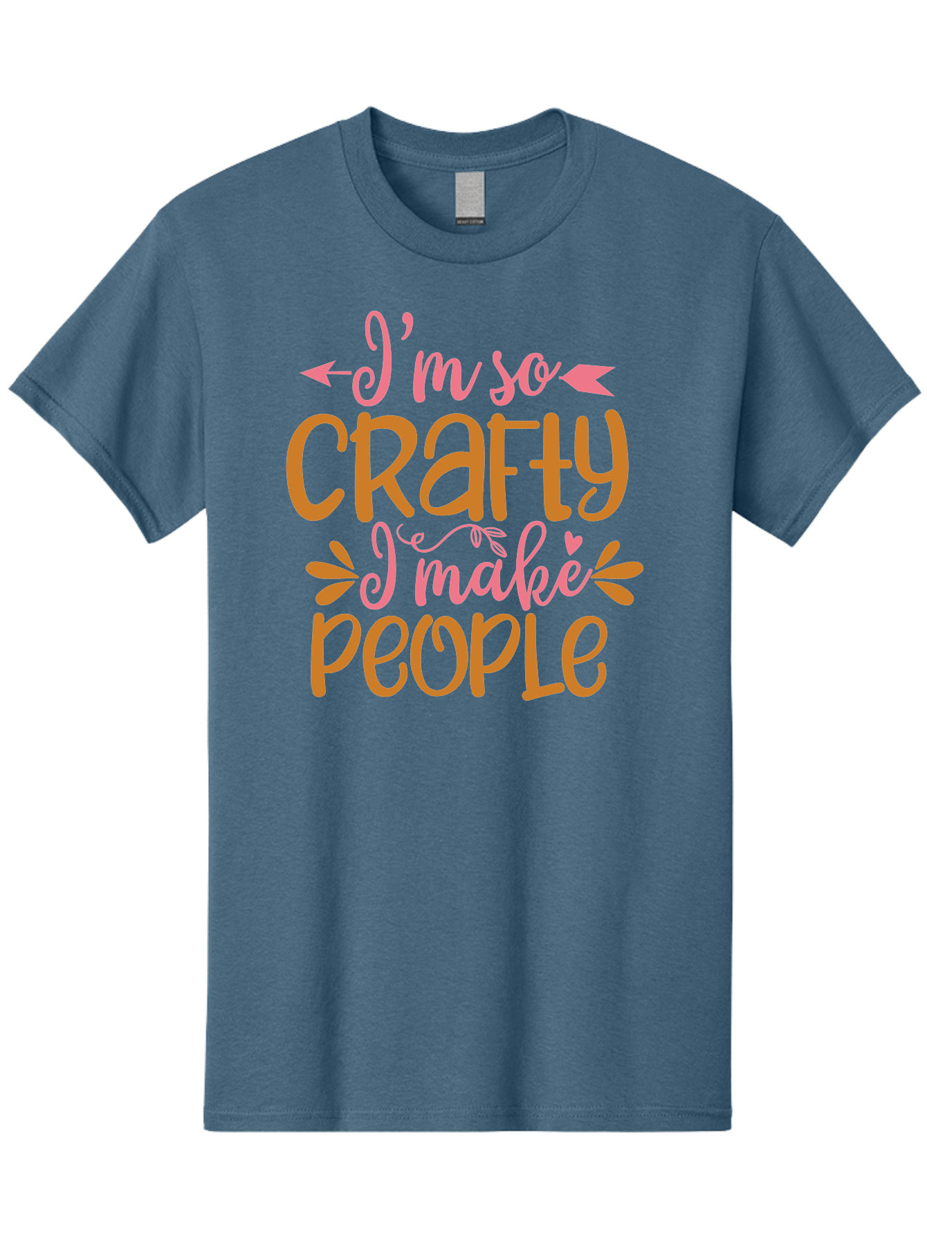 I-M-So-Crafty-I-Make-People Men'S Graphic Tee, 100% Cotton, Comfortable Casual Summer Wear, Machine Washable, Crafty Quote, Handmade Humor, Diy Inspiration, Crafting Passion, Creative Quote, Funny Crafting Sayings, Crafty People, Aad424 11