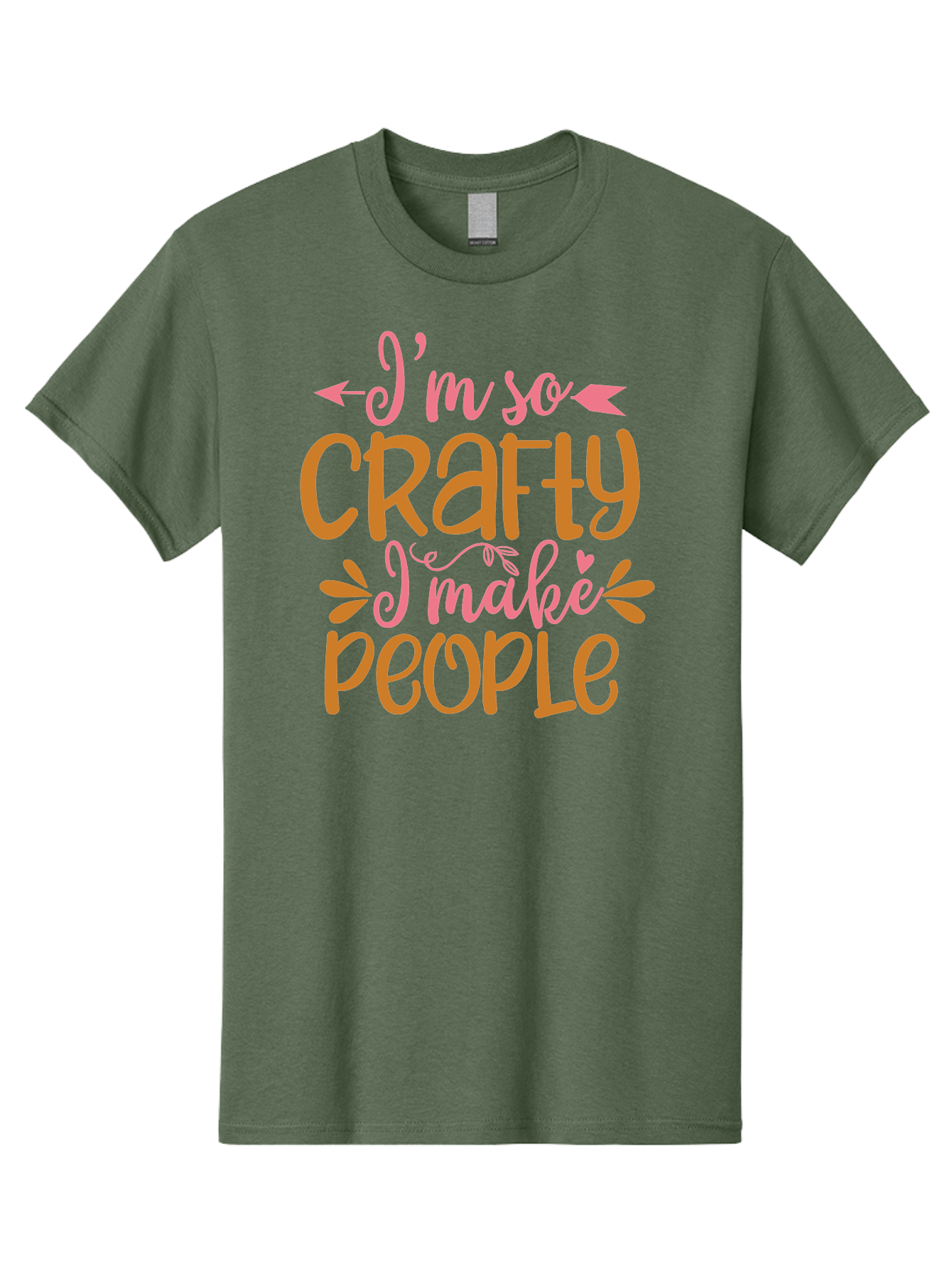 I-M-So-Crafty-I-Make-People Men'S Graphic Tee, 100% Cotton, Comfortable Casual Summer Wear, Machine Washable, Crafty Quote, Handmade Humor, Diy Inspiration, Crafting Passion, Creative Quote, Funny Crafting Sayings, Crafty People, Aad424 21