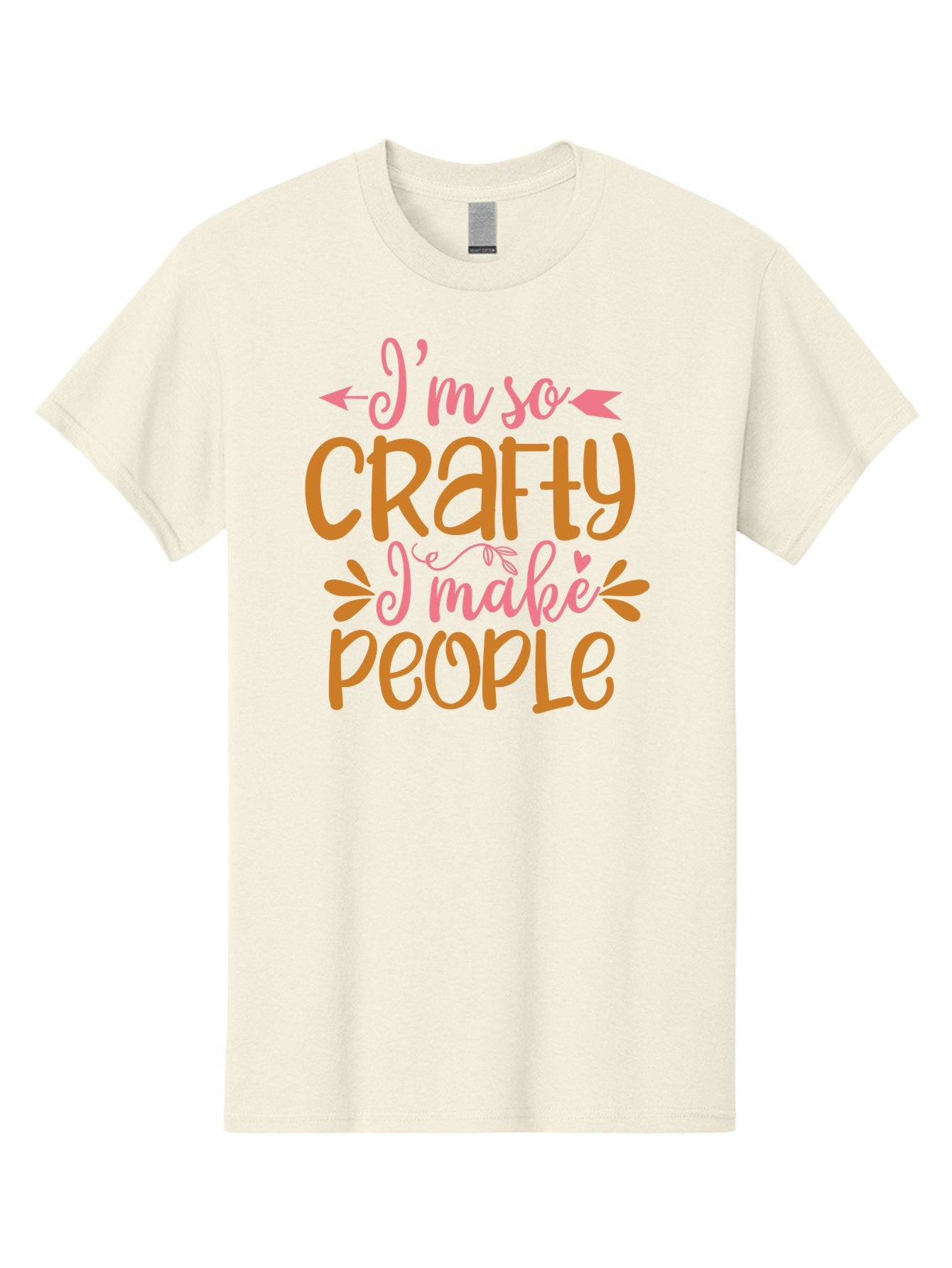 I-M-So-Crafty-I-Make-People Men'S Graphic Tee, 100% Cotton, Comfortable Casual Summer Wear, Machine Washable, Crafty Quote, Handmade Humor, Diy Inspiration, Crafting Passion, Creative Quote, Funny Crafting Sayings, Crafty People, Aad424 15
