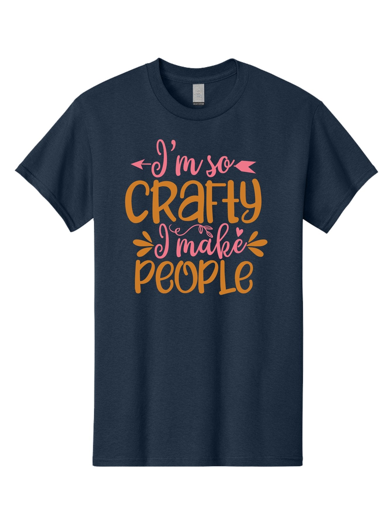 I-M-So-Crafty-I-Make-People Men'S Graphic Tee, 100% Cotton, Comfortable Casual Summer Wear, Machine Washable, Crafty Quote, Handmade Humor, Diy Inspiration, Crafting Passion, Creative Quote, Funny Crafting Sayings, Crafty People, Aad424 3