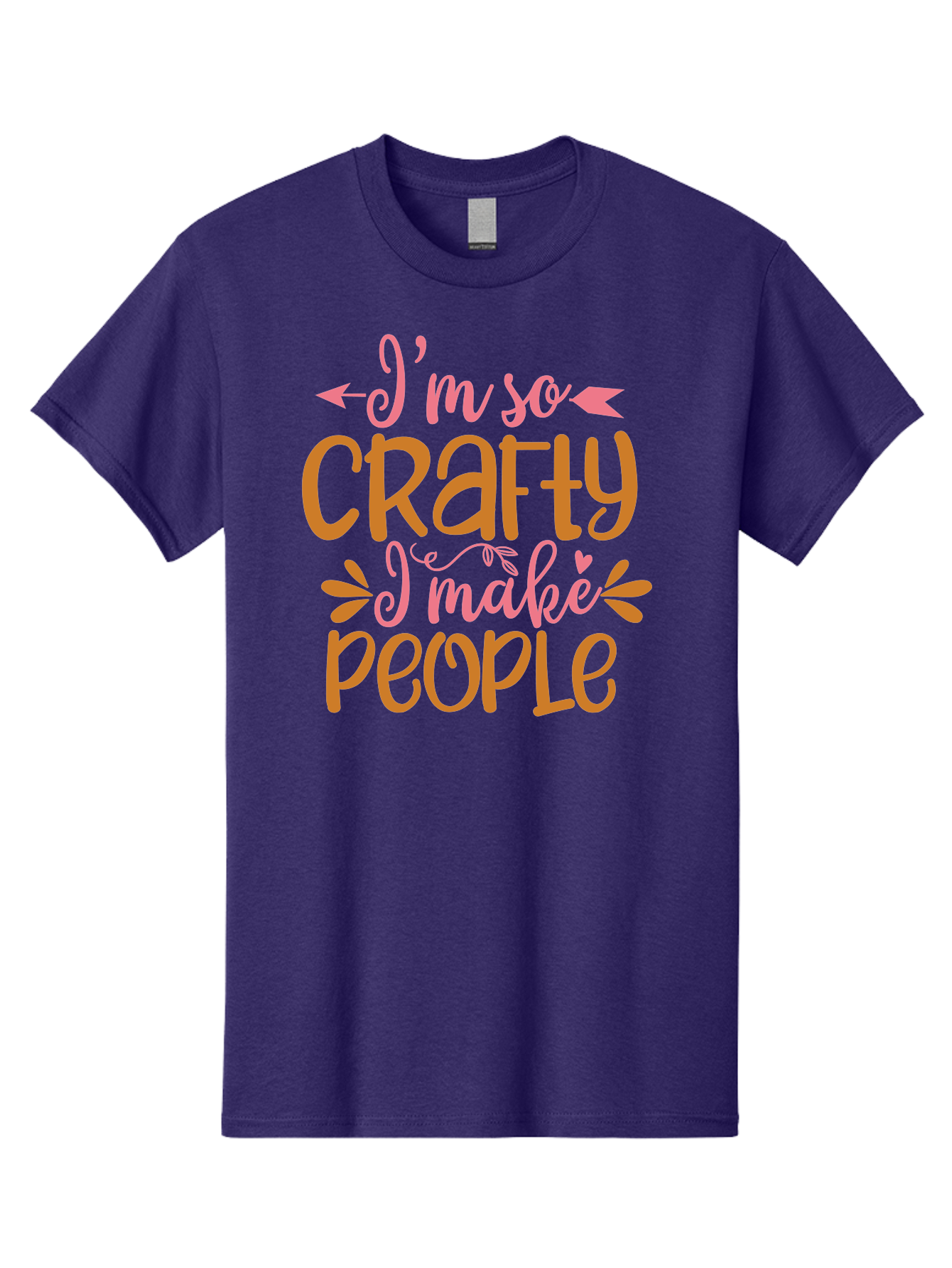 I-M-So-Crafty-I-Make-People Men'S Graphic Tee, 100% Cotton, Comfortable Casual Summer Wear, Machine Washable, Crafty Quote, Handmade Humor, Diy Inspiration, Crafting Passion, Creative Quote, Funny Crafting Sayings, Crafty People, Aad424 5