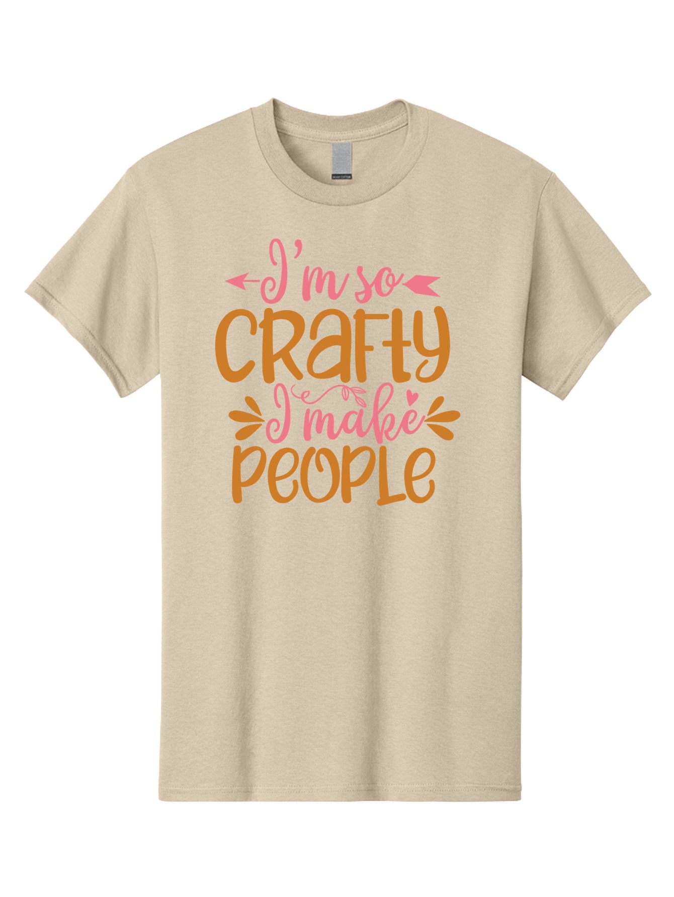 I-M-So-Crafty-I-Make-People Men'S Graphic Tee, 100% Cotton, Comfortable Casual Summer Wear, Machine Washable, Crafty Quote, Handmade Humor, Diy Inspiration, Crafting Passion, Creative Quote, Funny Crafting Sayings, Crafty People, Aad424 5