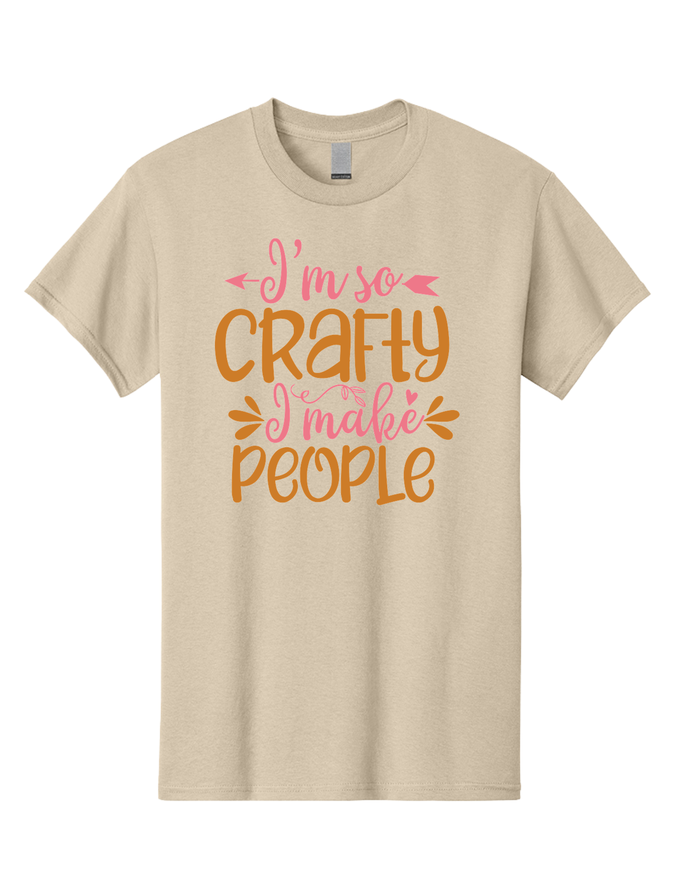 I-M-So-Crafty-I-Make-People Men'S Graphic Tee, 100% Cotton, Comfortable Casual Summer Wear, Machine Washable, Crafty Quote, Handmade Humor, Diy Inspiration, Crafting Passion, Creative Quote, Funny Crafting Sayings, Crafty People, Aad424 15