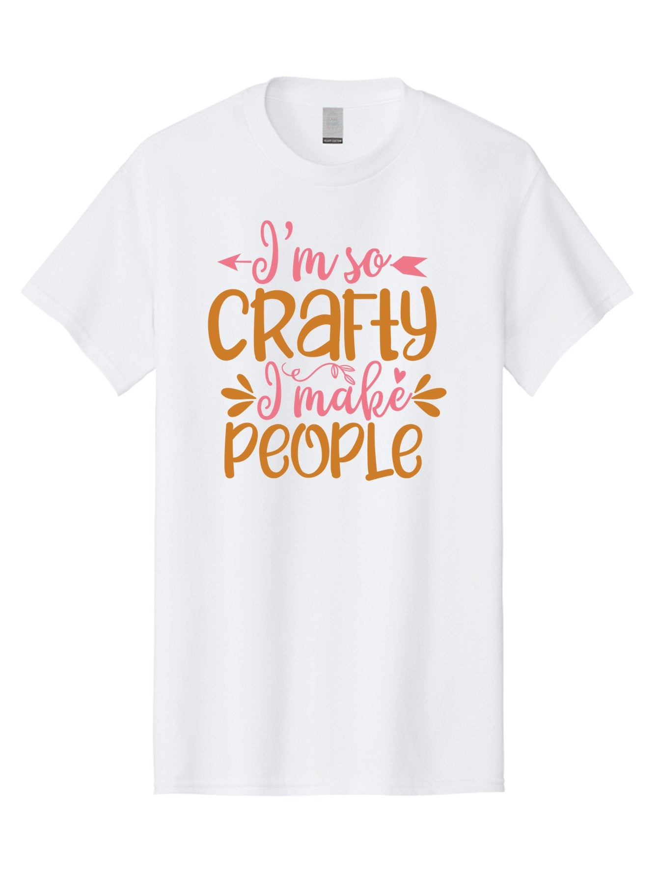 I-M-So-Crafty-I-Make-People Men'S Graphic Tee, 100% Cotton, Comfortable Casual Summer Wear, Machine Washable, Crafty Quote, Handmade Humor, Diy Inspiration, Crafting Passion, Creative Quote, Funny Crafting Sayings, Crafty People, Aad424