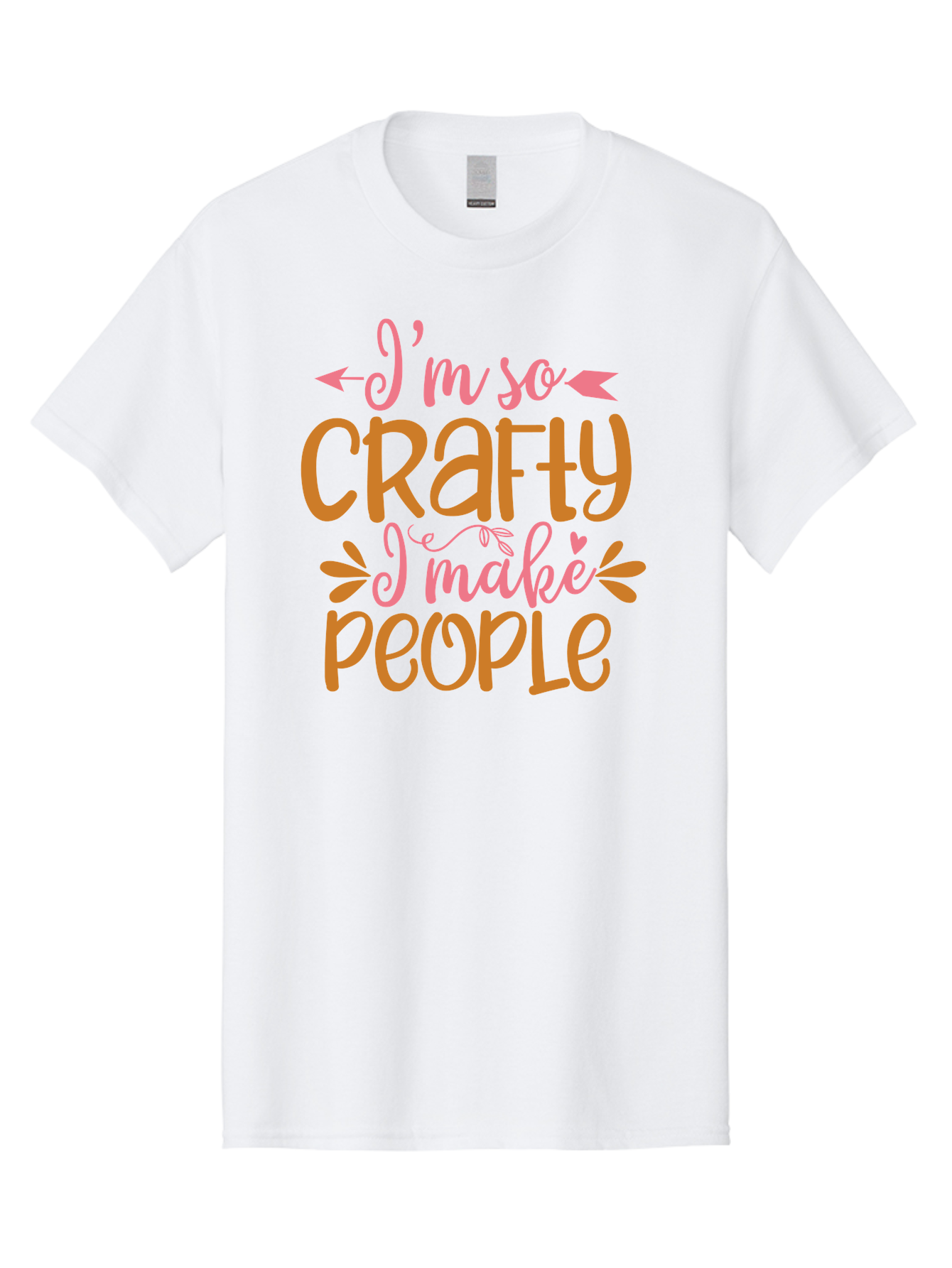 I-M-So-Crafty-I-Make-People Men'S Graphic Tee, 100% Cotton, Comfortable Casual Summer Wear, Machine Washable, Crafty Quote, Handmade Humor, Diy Inspiration, Crafting Passion, Creative Quote, Funny Crafting Sayings, Crafty People, Aad424 19
