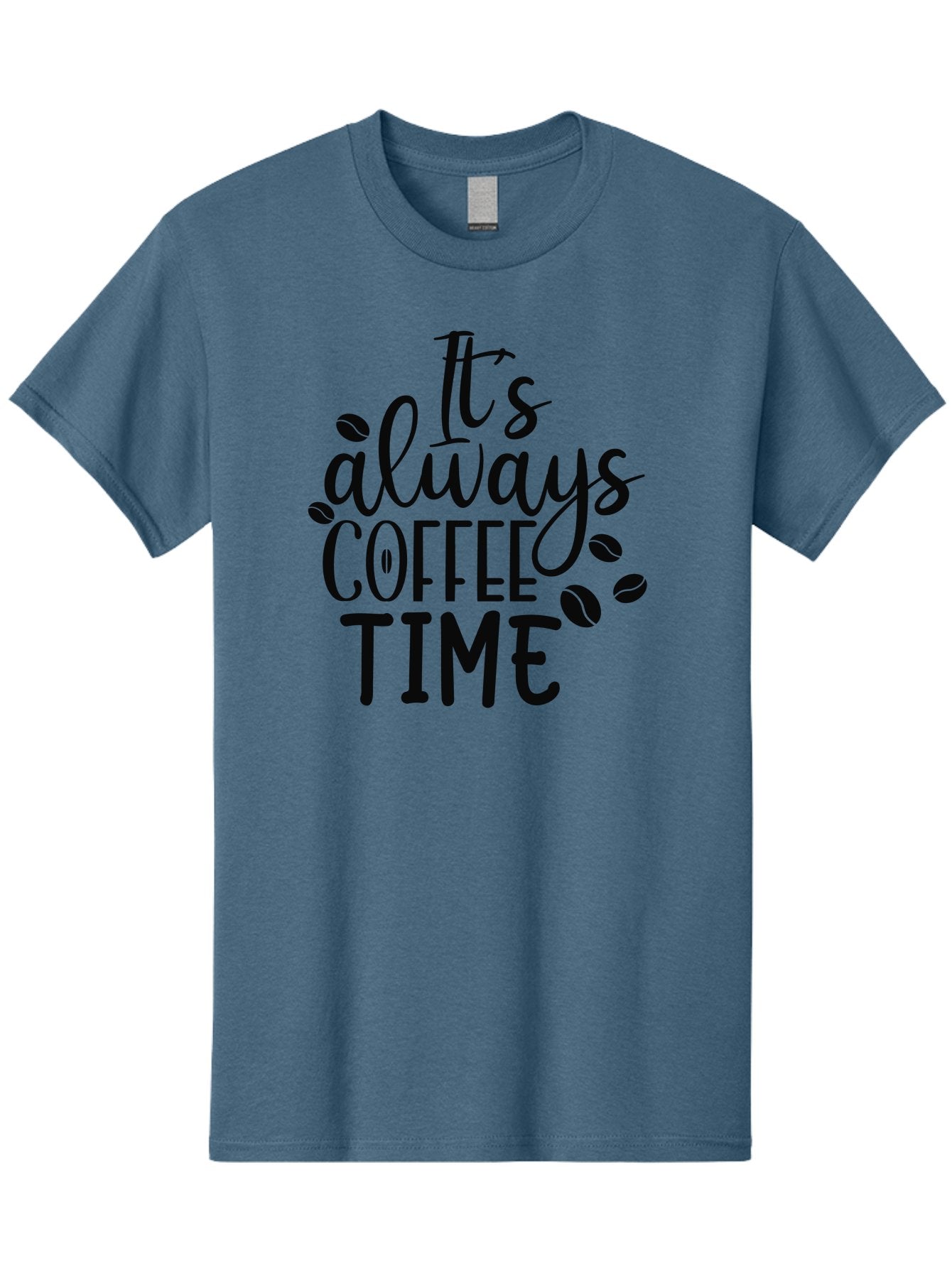 It-S-Always-Coffee-Time Men'S Graphic Tee, 100% Cotton, Comfortable Casual Summer Wear, Machine Washable, Coffee Time, Coffee Lovers, Coffee Break, Coffee Quote, Coffee Inspiration, Coffee Culture, Coffee Phrase, Coffee Art Aad427 10