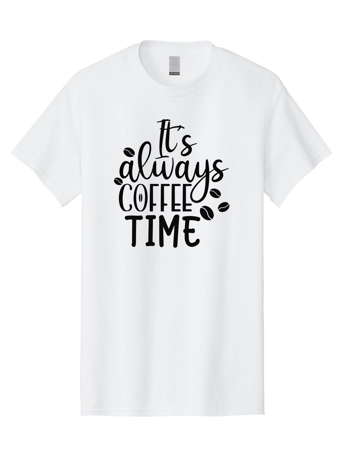 It-S-Always-Coffee-Time Men'S Graphic Tee, 100% Cotton, Comfortable Casual Summer Wear, Machine Washable, Coffee Time, Coffee Lovers, Coffee Break, Coffee Quote, Coffee Inspiration, Coffee Culture, Coffee Phrase, Coffee Art Aad427 29