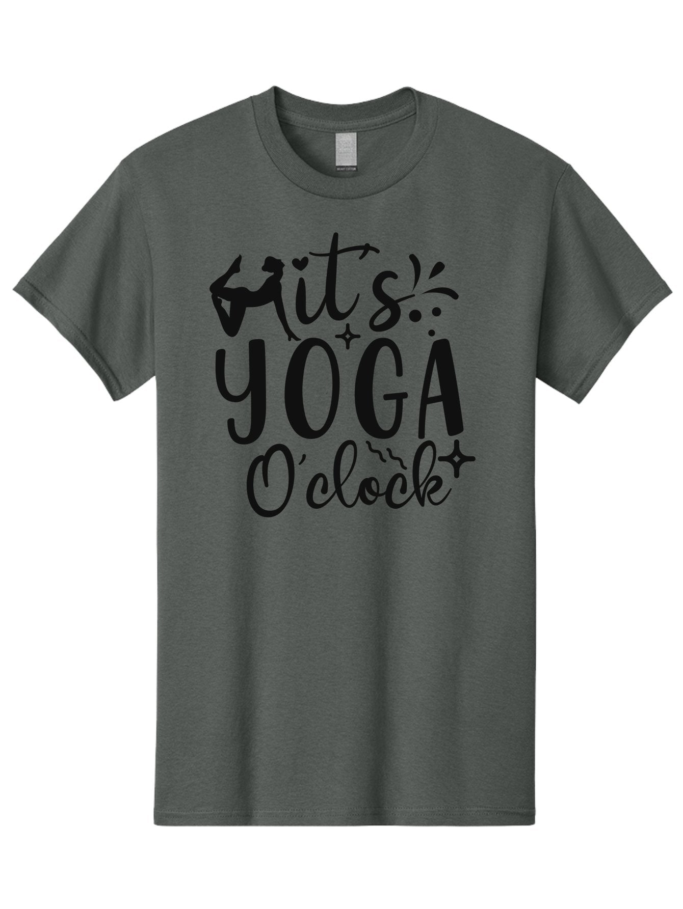 It-S-Yoga-O-Clock Men'S Graphic Tee, 100% Cotton, Comfortable Casual Summer Wear, Machine Washable, Yoga Inspiration, Motivational Quote, Wellness Quote, Mindfulness, Yoga Practice, Positive Affirmation, Fitness Motivation, Yoga Love, Aad428 5