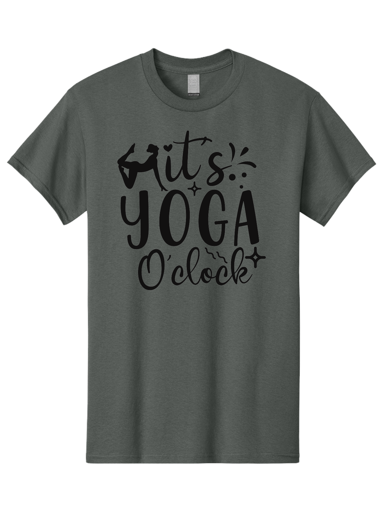 It-S-Yoga-O-Clock Men'S Graphic Tee, 100% Cotton, Comfortable Casual Summer Wear, Machine Washable, Yoga Inspiration, Motivational Quote, Wellness Quote, Mindfulness, Yoga Practice, Positive Affirmation, Fitness Motivation, Yoga Love, Aad428 15