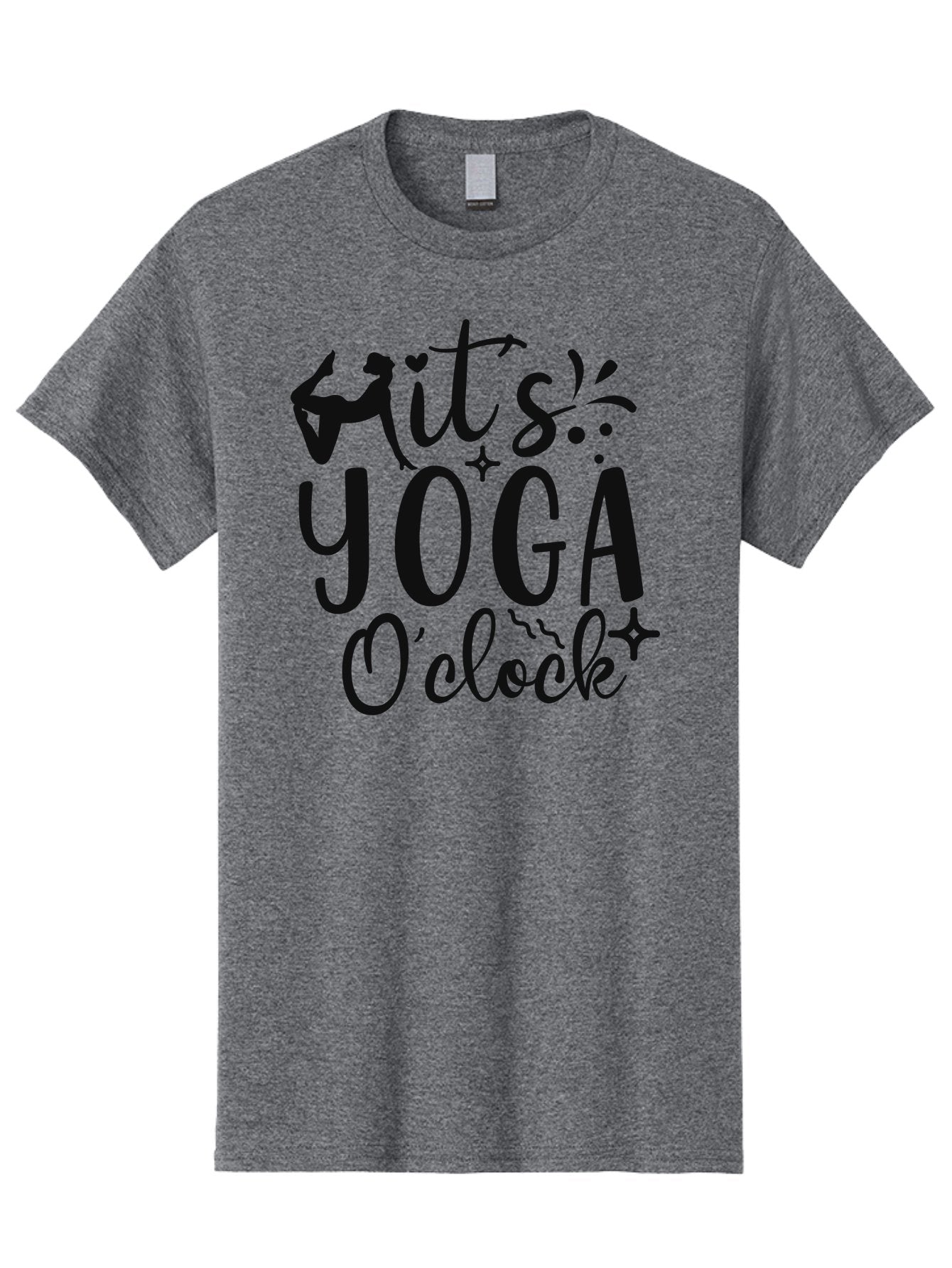 It-S-Yoga-O-Clock Men'S Graphic Tee, 100% Cotton, Comfortable Casual Summer Wear, Machine Washable, Yoga Inspiration, Motivational Quote, Wellness Quote, Mindfulness, Yoga Practice, Positive Affirmation, Fitness Motivation, Yoga Love, Aad428 10