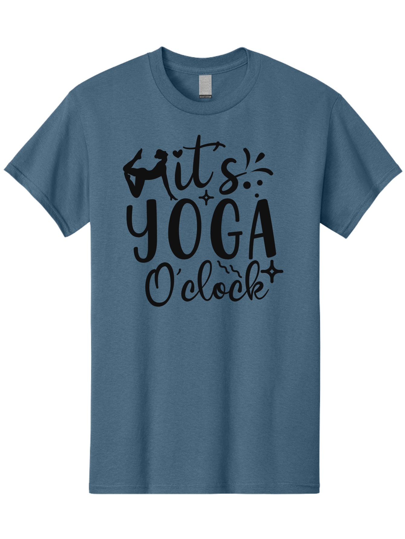 It-S-Yoga-O-Clock Men'S Graphic Tee, 100% Cotton, Comfortable Casual Summer Wear, Machine Washable, Yoga Inspiration, Motivational Quote, Wellness Quote, Mindfulness, Yoga Practice, Positive Affirmation, Fitness Motivation, Yoga Love, Aad428 7