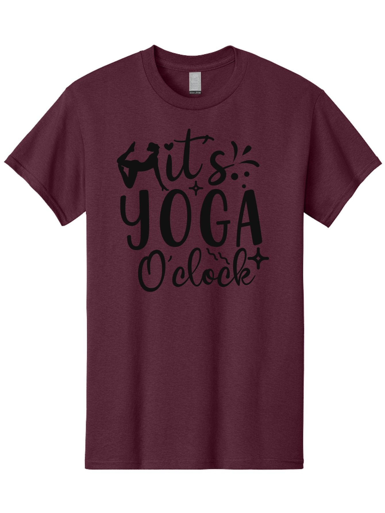 It-S-Yoga-O-Clock Men'S Graphic Tee, 100% Cotton, Comfortable Casual Summer Wear, Machine Washable, Yoga Inspiration, Motivational Quote, Wellness Quote, Mindfulness, Yoga Practice, Positive Affirmation, Fitness Motivation, Yoga Love, Aad428