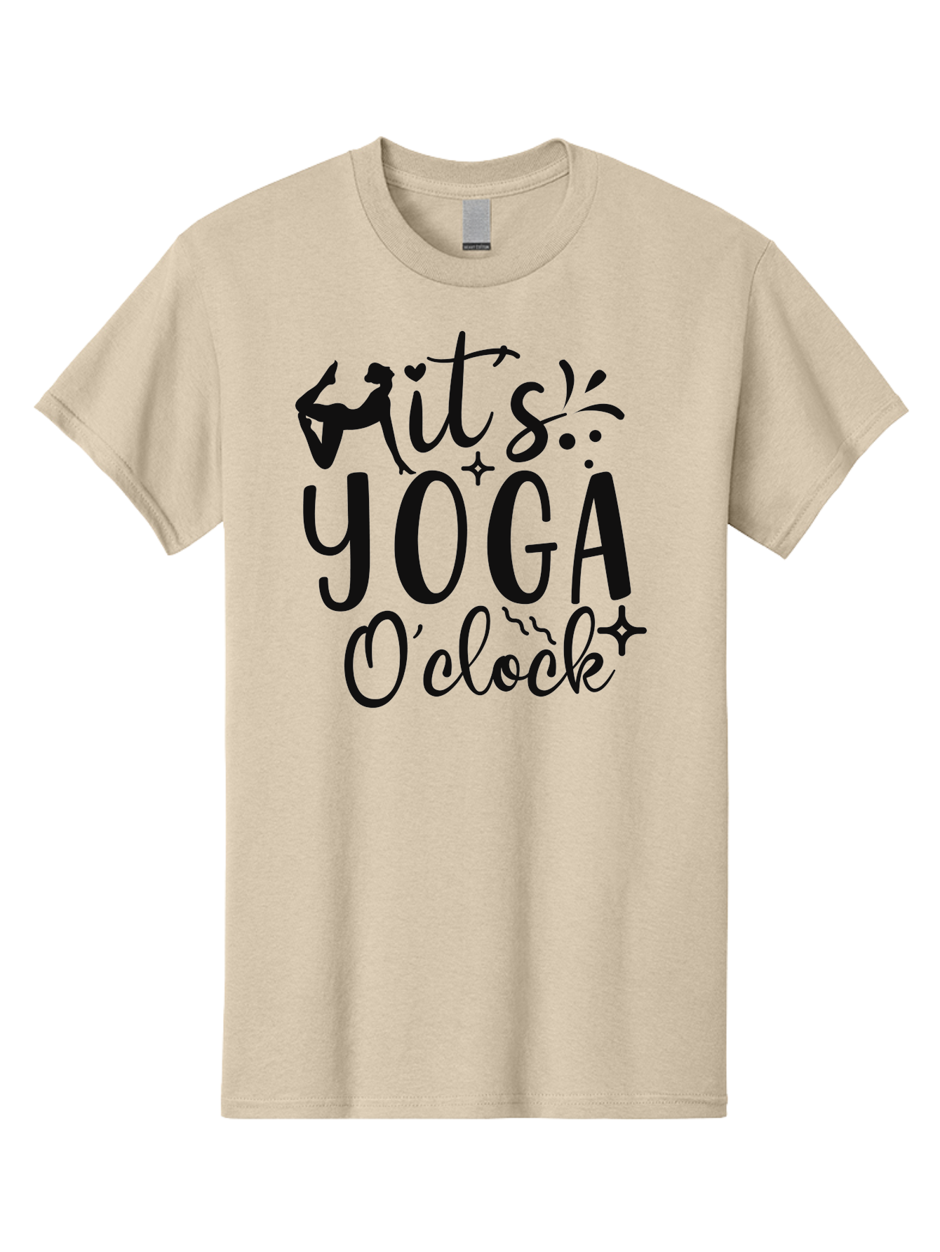 It-S-Yoga-O-Clock Men'S Graphic Tee, 100% Cotton, Comfortable Casual Summer Wear, Machine Washable, Yoga Inspiration, Motivational Quote, Wellness Quote, Mindfulness, Yoga Practice, Positive Affirmation, Fitness Motivation, Yoga Love, Aad428
