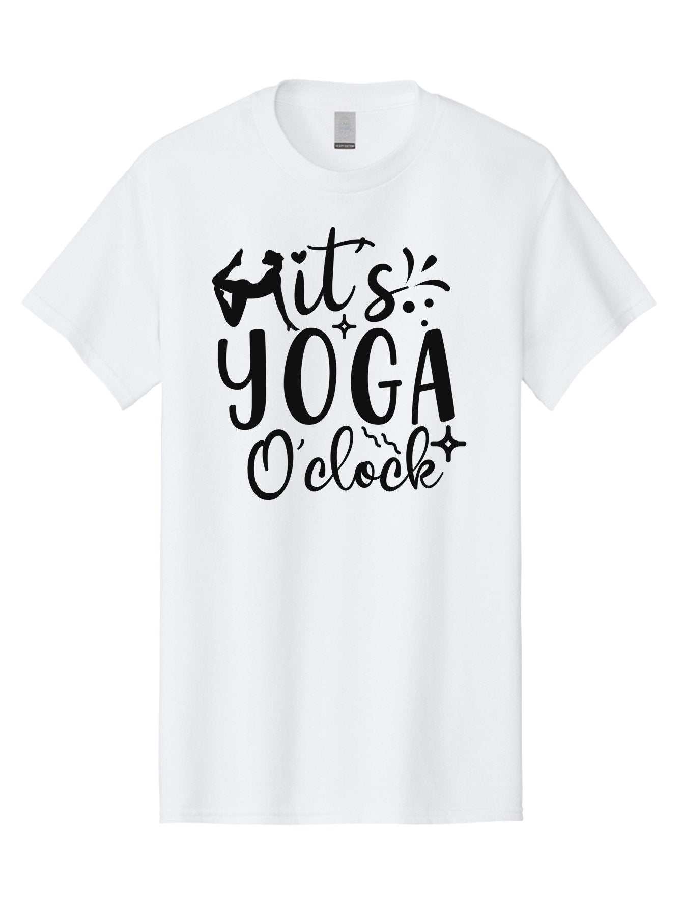 It-S-Yoga-O-Clock Men'S Graphic Tee, 100% Cotton, Comfortable Casual Summer Wear, Machine Washable, Yoga Inspiration, Motivational Quote, Wellness Quote, Mindfulness, Yoga Practice, Positive Affirmation, Fitness Motivation, Yoga Love, Aad428 3