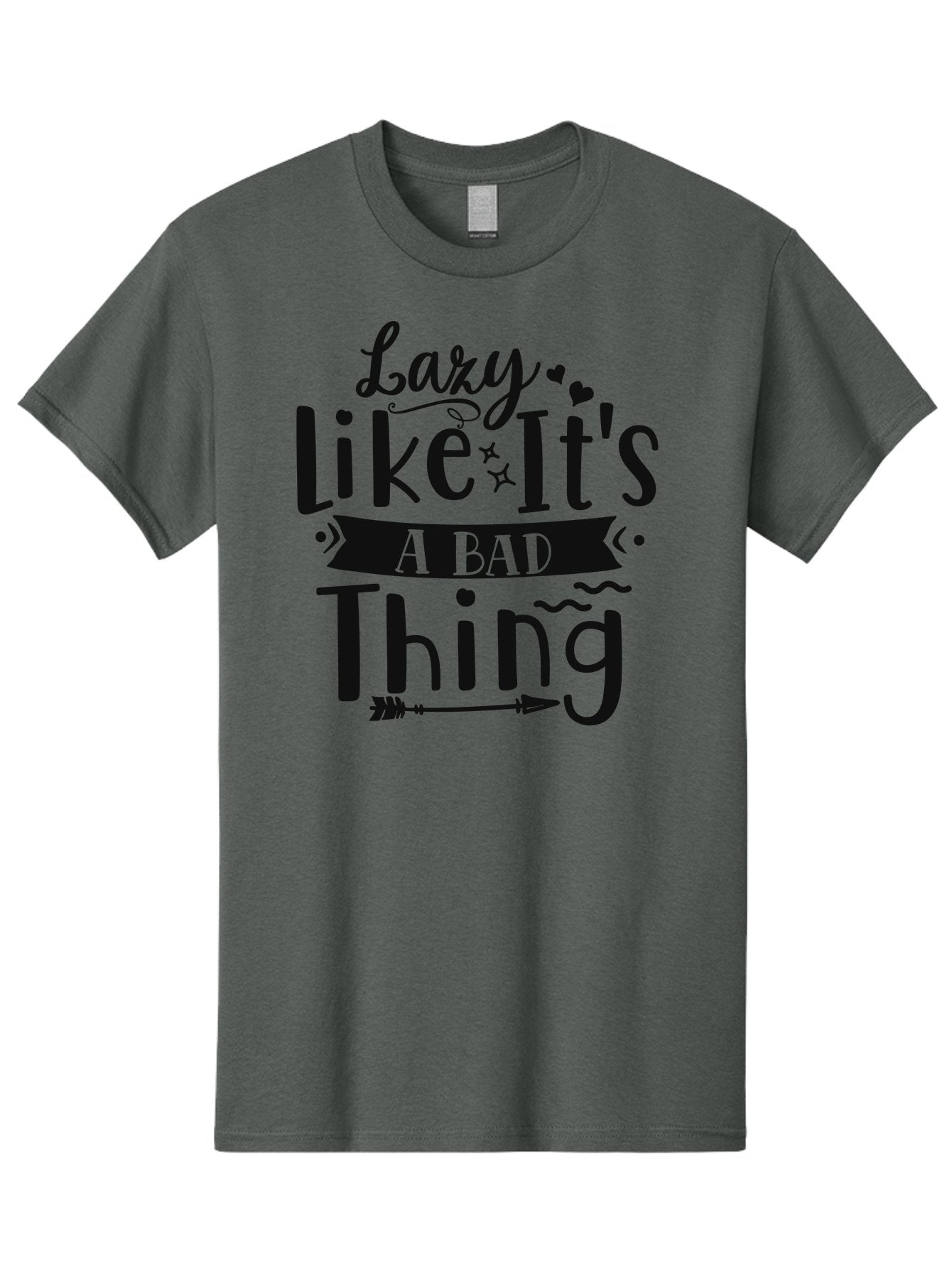 Lazy-Like-It-S-A-Bad-Thing Men'S Graphic Tee, 100% Cotton, Comfortable Casual Summer Wear, Machine Washable, Funny Quote, Lazy Humor, Motivational Phrase, Inspirational Saying, Novelty Graphic, Witty Text, Lazy Day Vibes, Relaxed Attitude Aad429 4