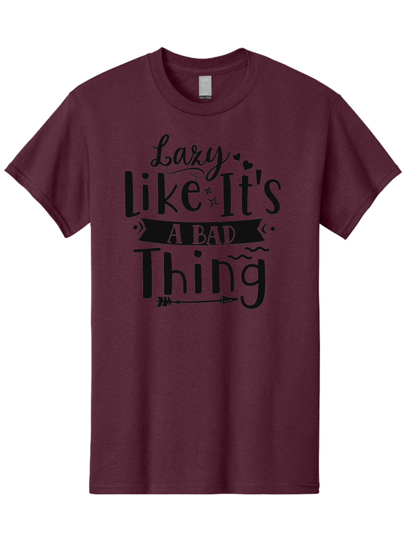 Lazy-Like-It-S-A-Bad-Thing Men'S Graphic Tee, 100% Cotton, Comfortable Casual Summer Wear, Machine Washable, Funny Quote, Lazy Humor, Motivational Phrase, Inspirational Saying, Novelty Graphic, Witty Text, Lazy Day Vibes, Relaxed Attitude Aad429 25