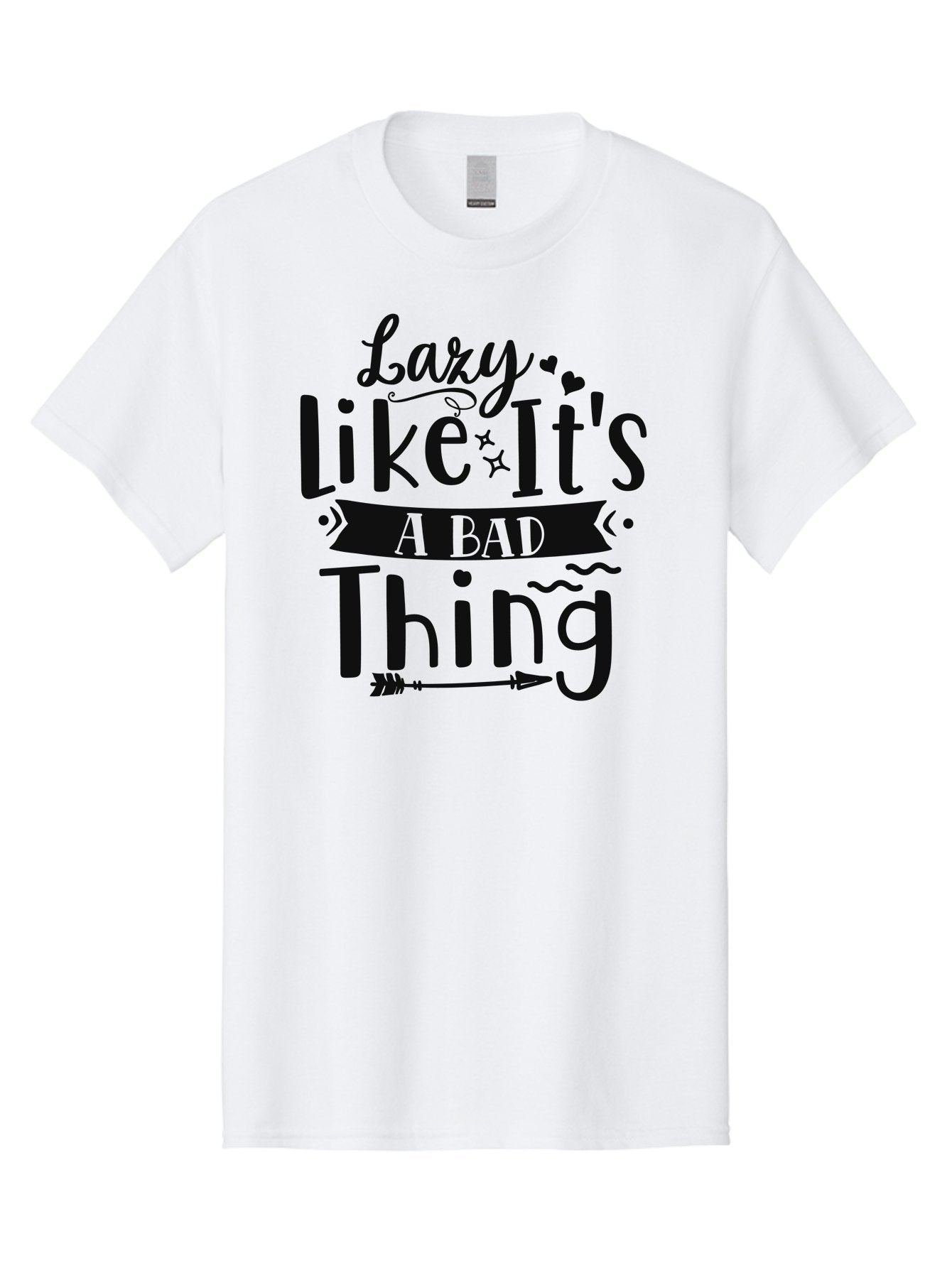 Lazy-Like-It-S-A-Bad-Thing Men'S Graphic Tee, 100% Cotton, Comfortable Casual Summer Wear, Machine Washable, Funny Quote, Lazy Humor, Motivational Phrase, Inspirational Saying, Novelty Graphic, Witty Text, Lazy Day Vibes, Relaxed Attitude Aad429 11
