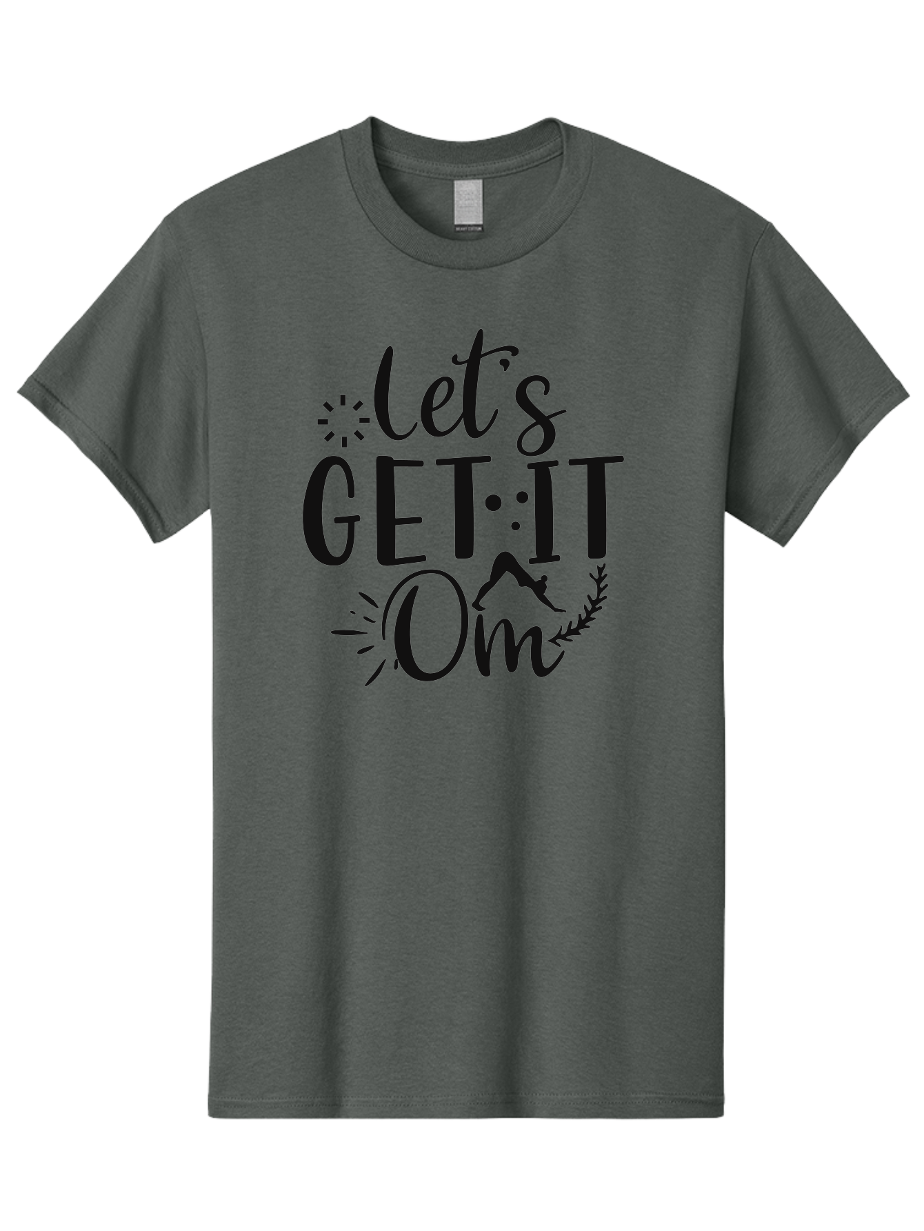 Let-S-Get-It-Om Men'S Graphic Tee, 100% Cotton, Comfortable Casual Summer Wear, Machine Washable, Yoga Inspiration, Mindfulness, Wellness Quotes, Meditation Motivation, Zen Lifestyle, Fitness Mantra, Om Symbol, Spiritual Journey Aad430 19