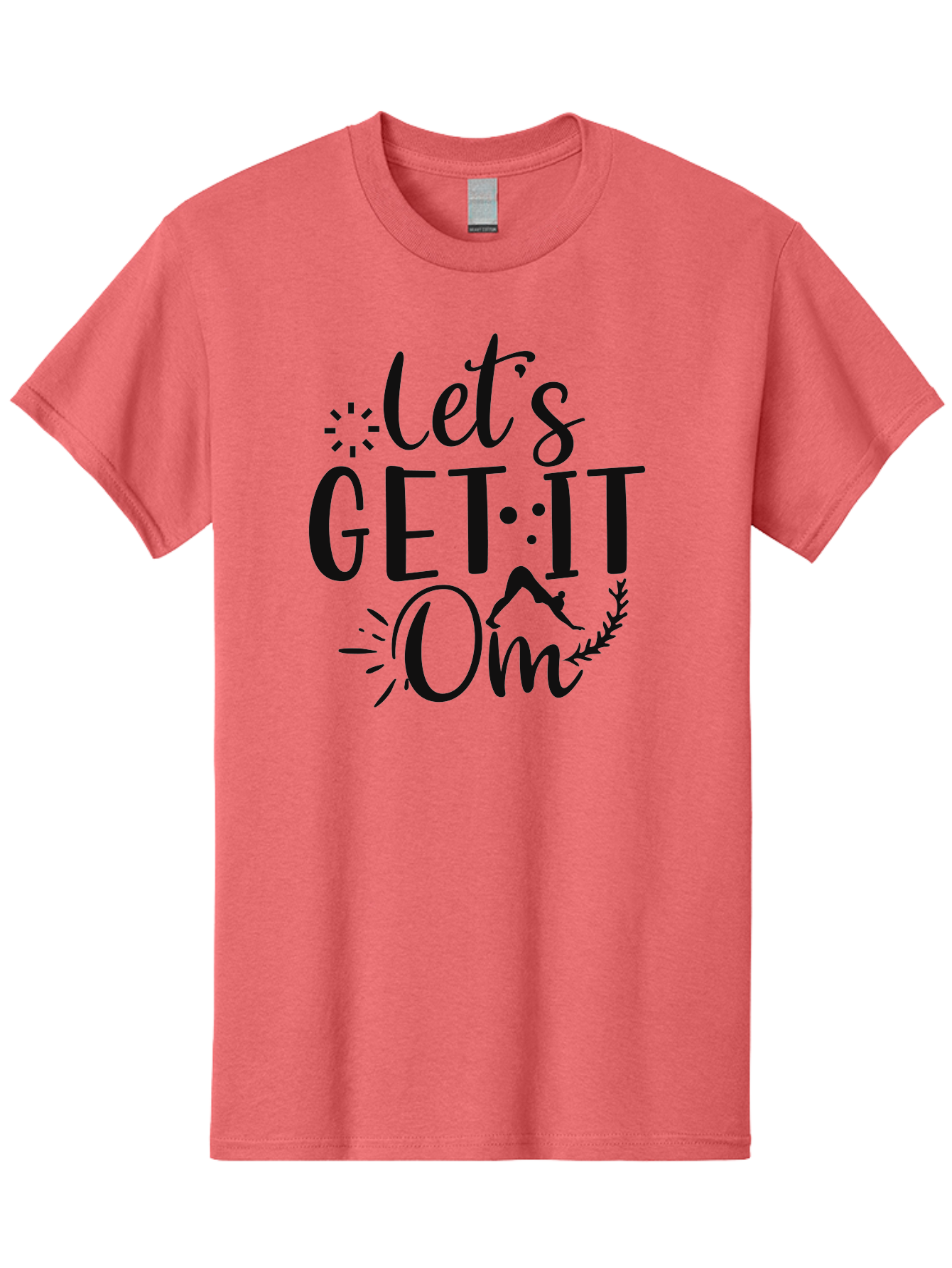 Let-S-Get-It-Om Men'S Graphic Tee, 100% Cotton, Comfortable Casual Summer Wear, Machine Washable, Yoga Inspiration, Mindfulness, Wellness Quotes, Meditation Motivation, Zen Lifestyle, Fitness Mantra, Om Symbol, Spiritual Journey Aad430 23
