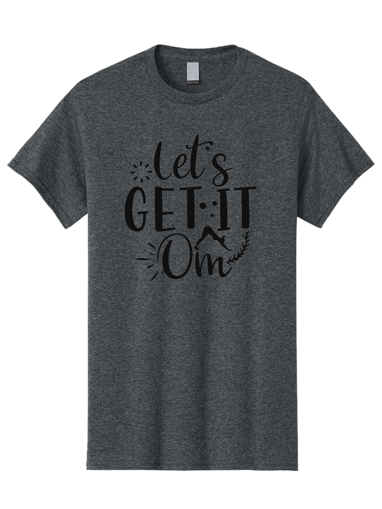 Let-S-Get-It-Om Men'S Graphic Tee, 100% Cotton, Comfortable Casual Summer Wear, Machine Washable, Yoga Inspiration, Mindfulness, Wellness Quotes, Meditation Motivation, Zen Lifestyle, Fitness Mantra, Om Symbol, Spiritual Journey Aad430 13