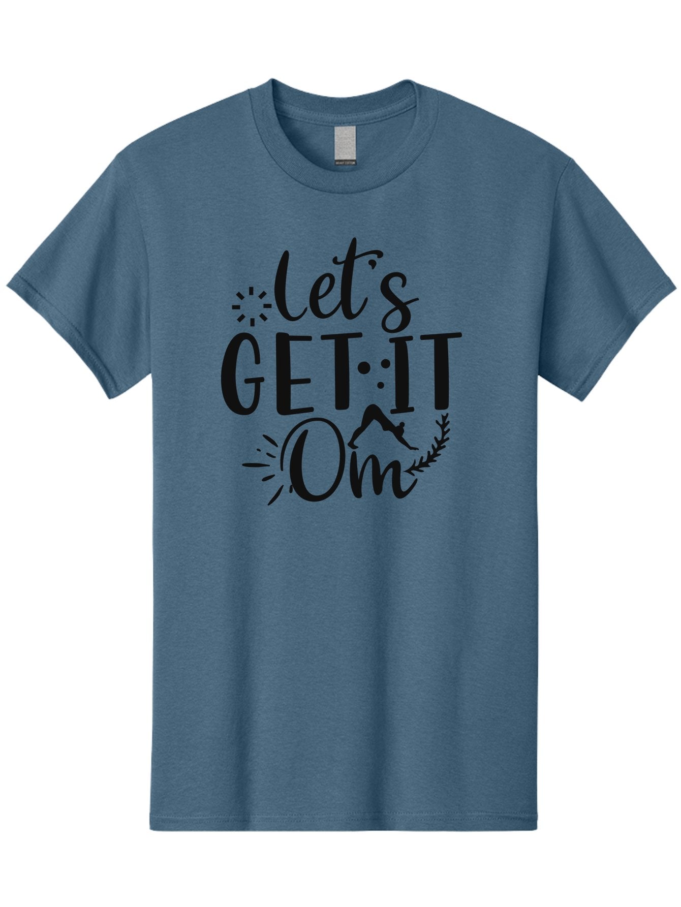 Let-S-Get-It-Om Men'S Graphic Tee, 100% Cotton, Comfortable Casual Summer Wear, Machine Washable, Yoga Inspiration, Mindfulness, Wellness Quotes, Meditation Motivation, Zen Lifestyle, Fitness Mantra, Om Symbol, Spiritual Journey Aad430 15