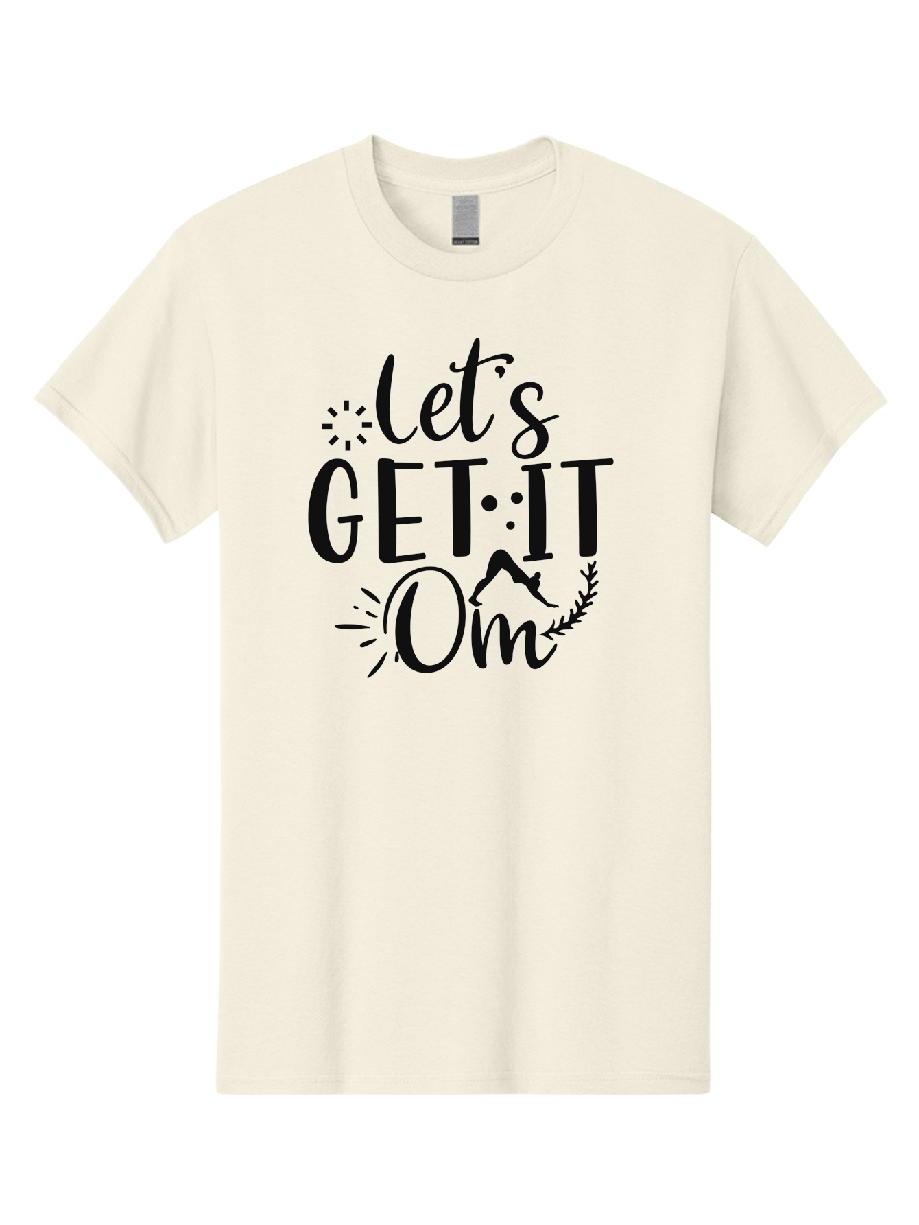 Let-S-Get-It-Om Men'S Graphic Tee, 100% Cotton, Comfortable Casual Summer Wear, Machine Washable, Yoga Inspiration, Mindfulness, Wellness Quotes, Meditation Motivation, Zen Lifestyle, Fitness Mantra, Om Symbol, Spiritual Journey Aad430 11